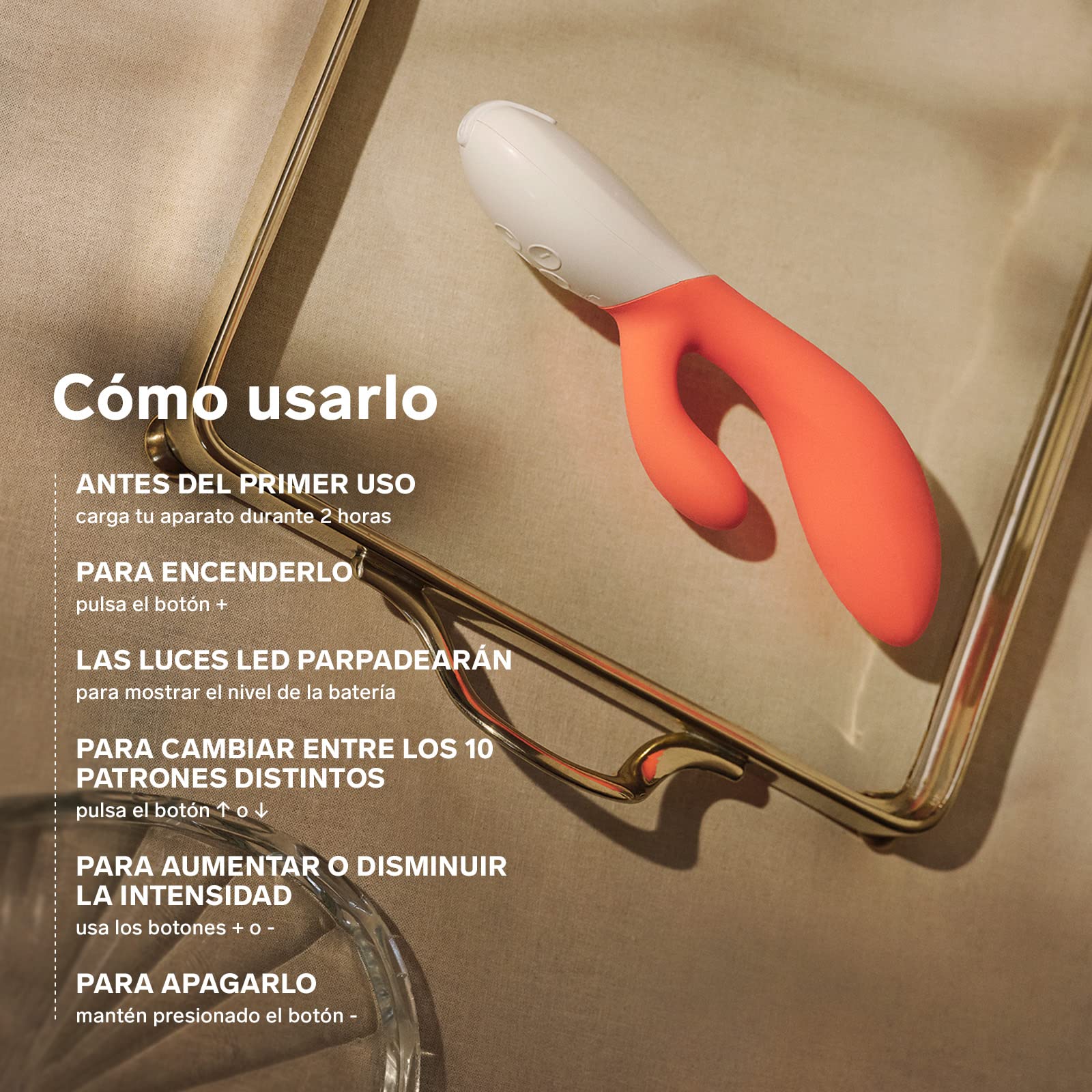 LELO INA 3, Conejito Vibrador de Acción Doble, Juguete Erótico para Mujer con 10 Modos de Vibración, Sumergible y Recargable por USB (Coral Red)
