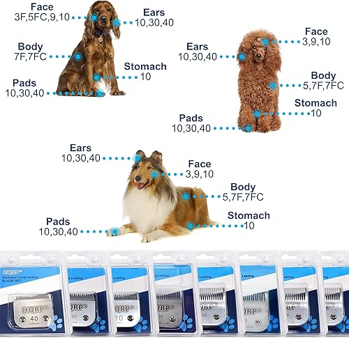 Miniatura 3 de HQRP Cuchilla cortadora de animales de tamaño 7F compatible con Oster Litio-Ion Volt 078004-000-000 Pet Grooming