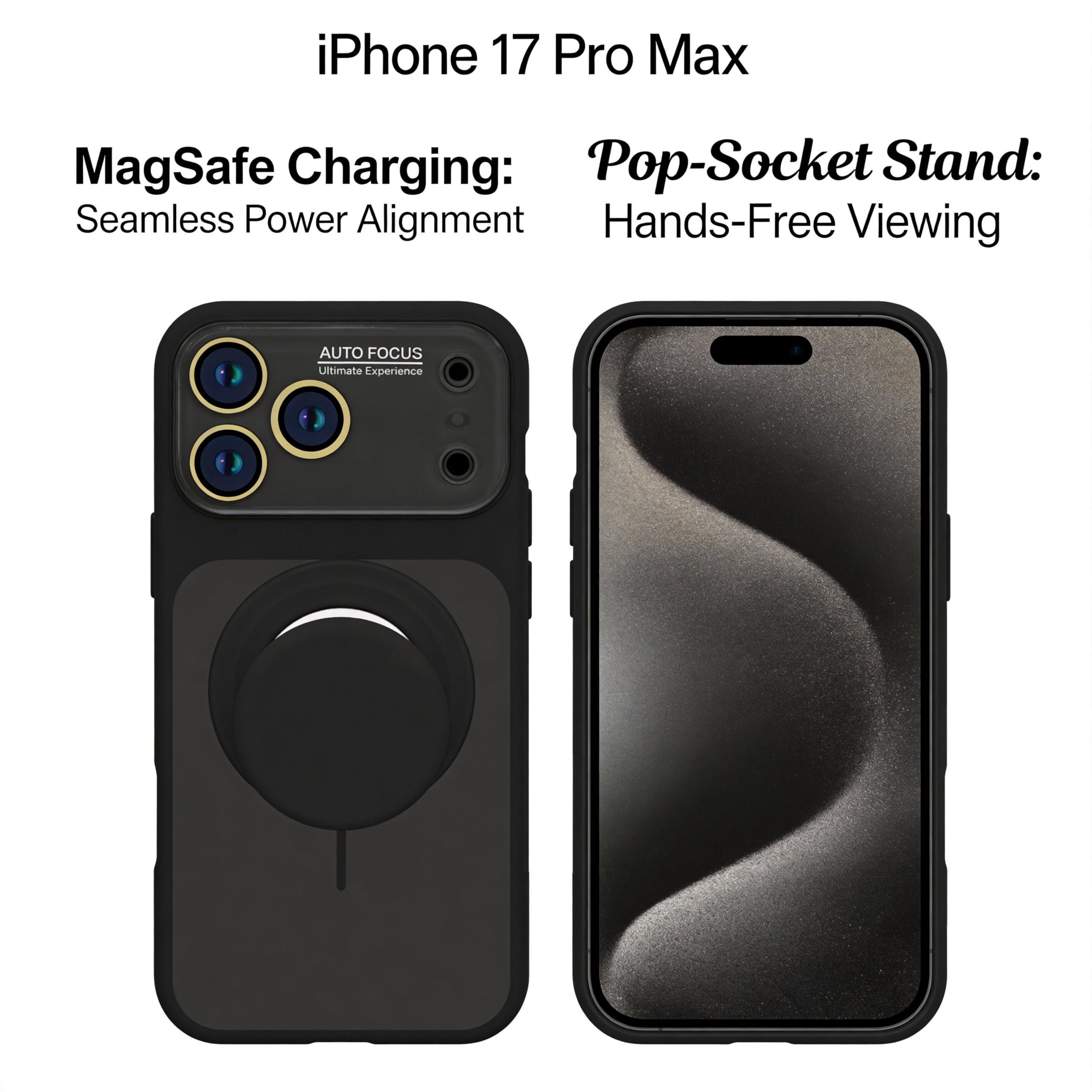 Amazon.com: XZC Case for iPhone 17 Pro Max, Compatible with