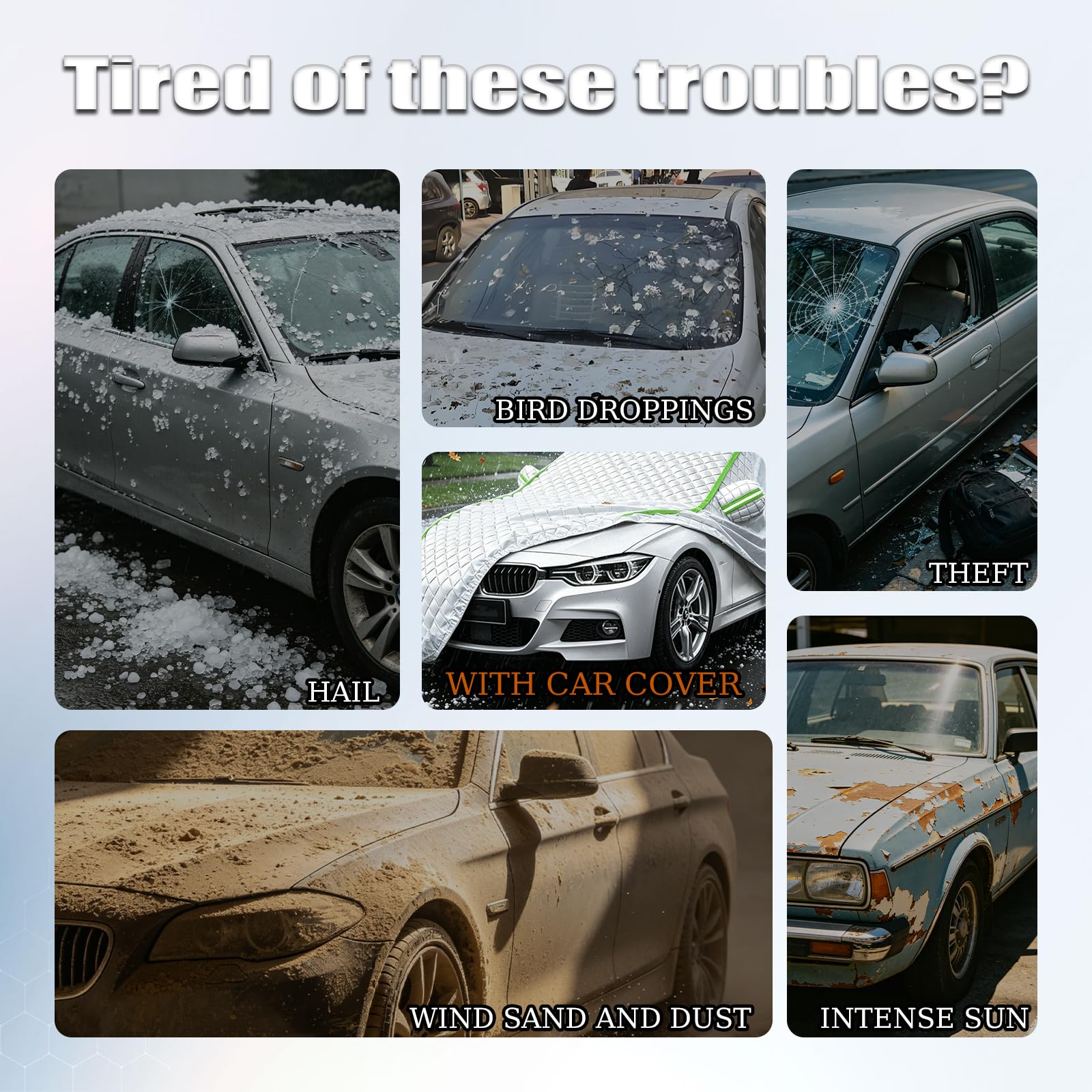Housse Voiture Exterieur Anti Grele pour BMW Serie 1 2024-2025, Bache Voiture Étanche, Couverture Complète, Les UV, la Poussière et Les Rayures, Toutes Saisons