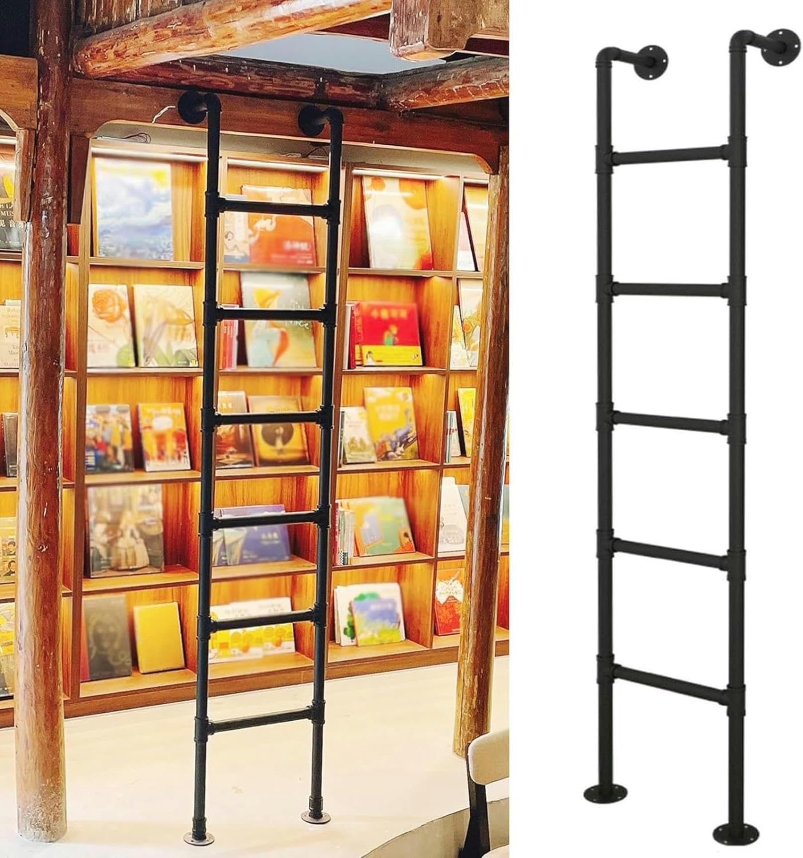 Échelle de garage robuste pour optimiser le stockage mural