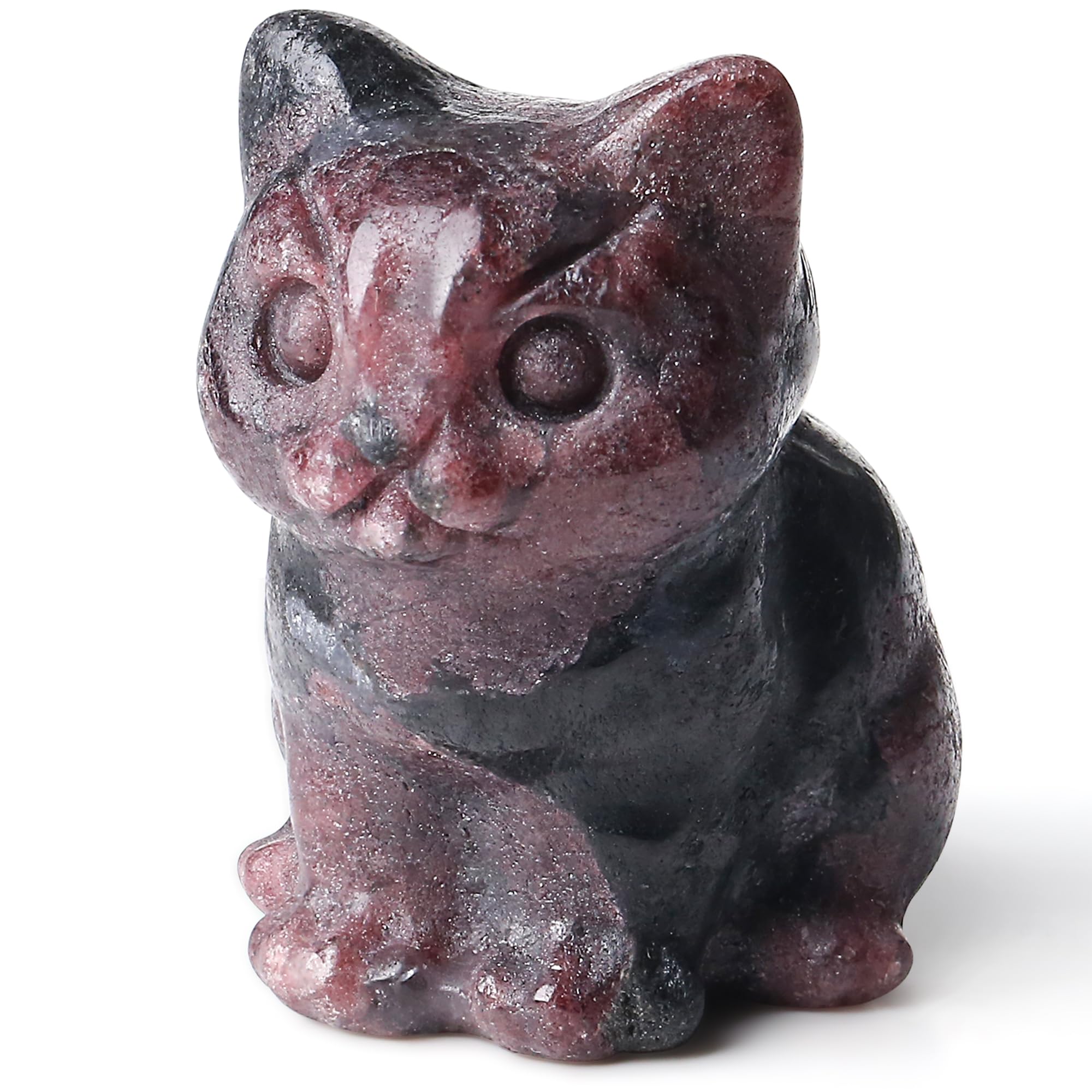 QINJIEJIE Katzen Deko Granat Katzendeko Renteneintritt Geschenk Frau Büro Deko Kawaii Schreibtisch Dekoration Gartenfigur