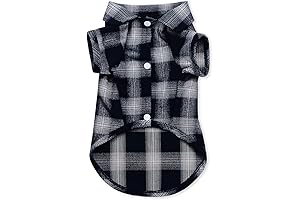 Koneseve Christmas Shirts for Cats, Pet Plaid Clothes T-Shirt