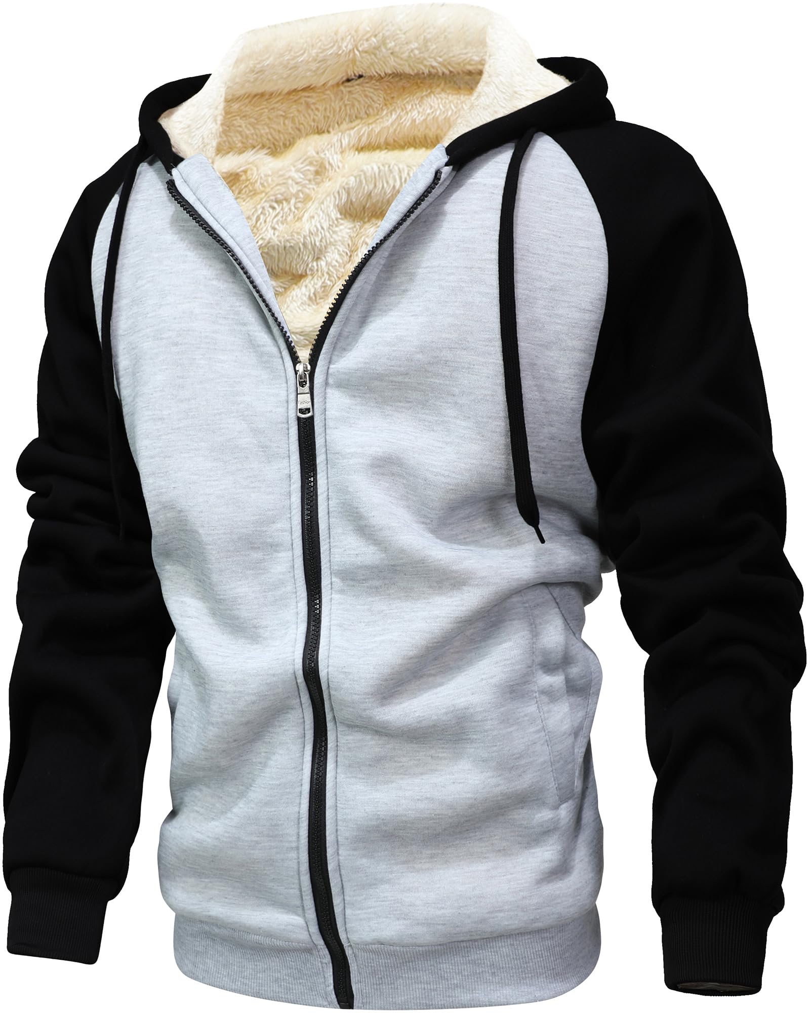 GXAMOY Men's Heavyweight Fleece Full Zip Up