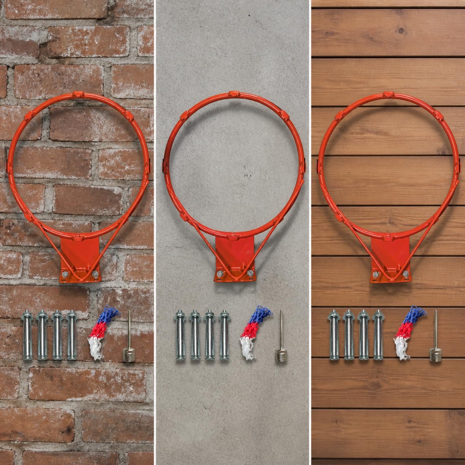 LOVIVER da Basket da Parete Stabile Basket con Rete Sicuro Attrezzatura Sportiva per Bambini