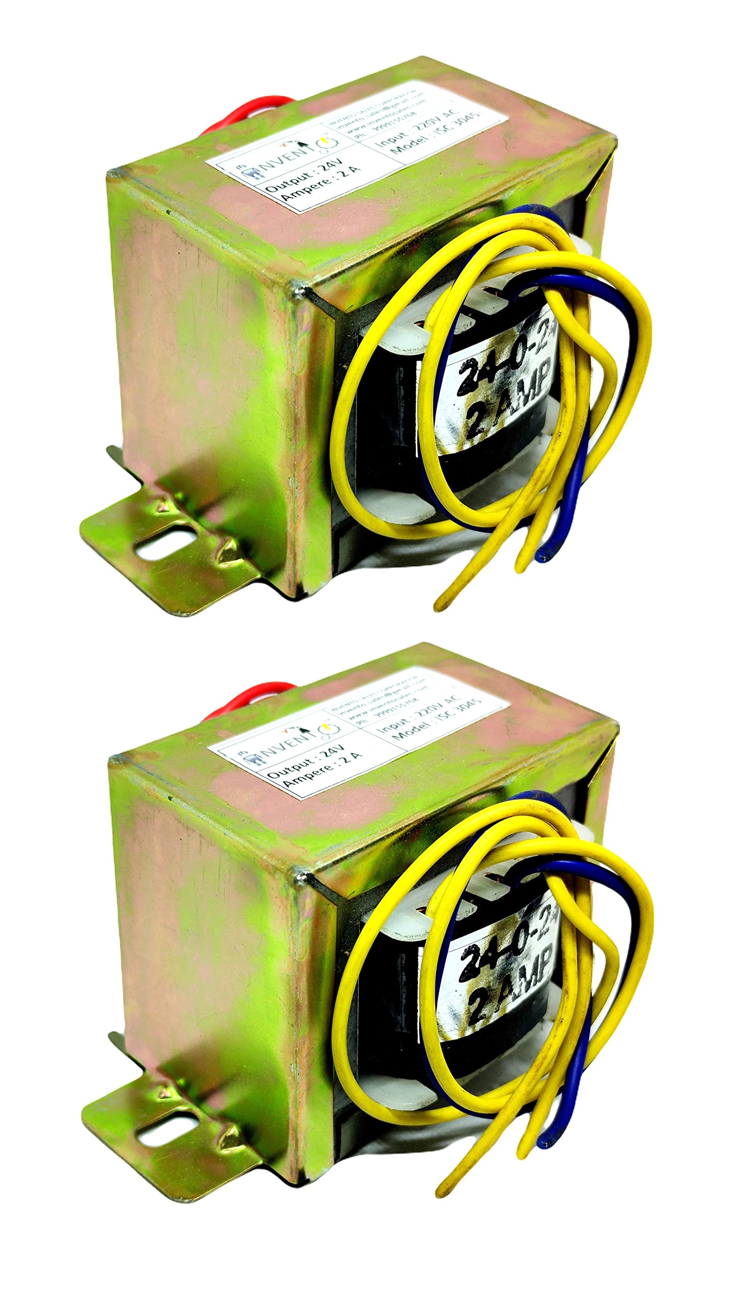 INVENTO 2Pcs 24V 2A 24-0-24 Transformer Copper Winding 220V AC to 24V AC Step Down Power Supply For DIY Projects (B09YVT99VC) Amazon Price History, Amazon Price Tracker