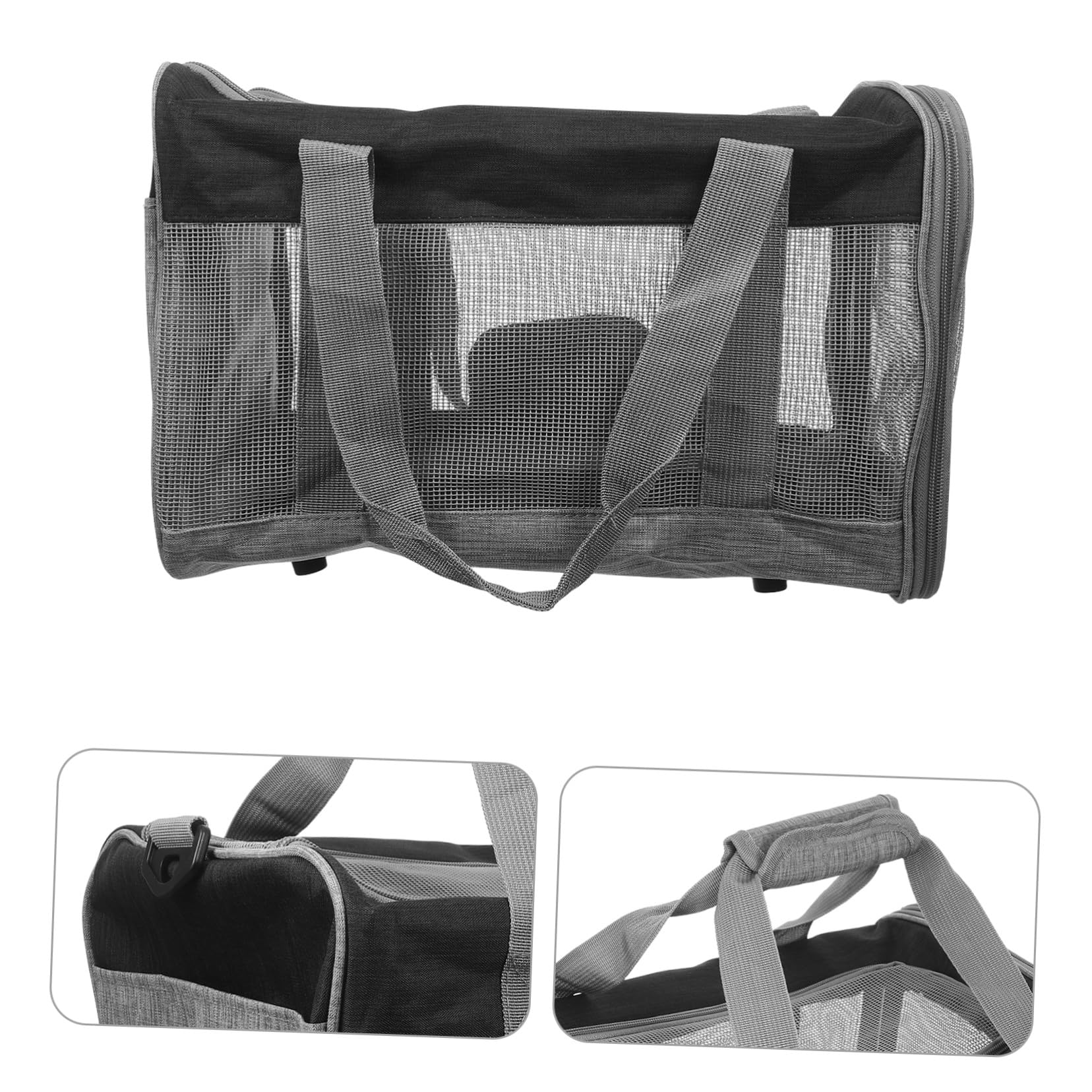 SHINEOFI Transportbox für Kleine Hunde Katzen Welpen Kleintiere Faltbare Tragetasche mit Netzeinsätzen Weicher Polsterung Innen Tragegurt für Haustiere für Reisen und Ausflüge