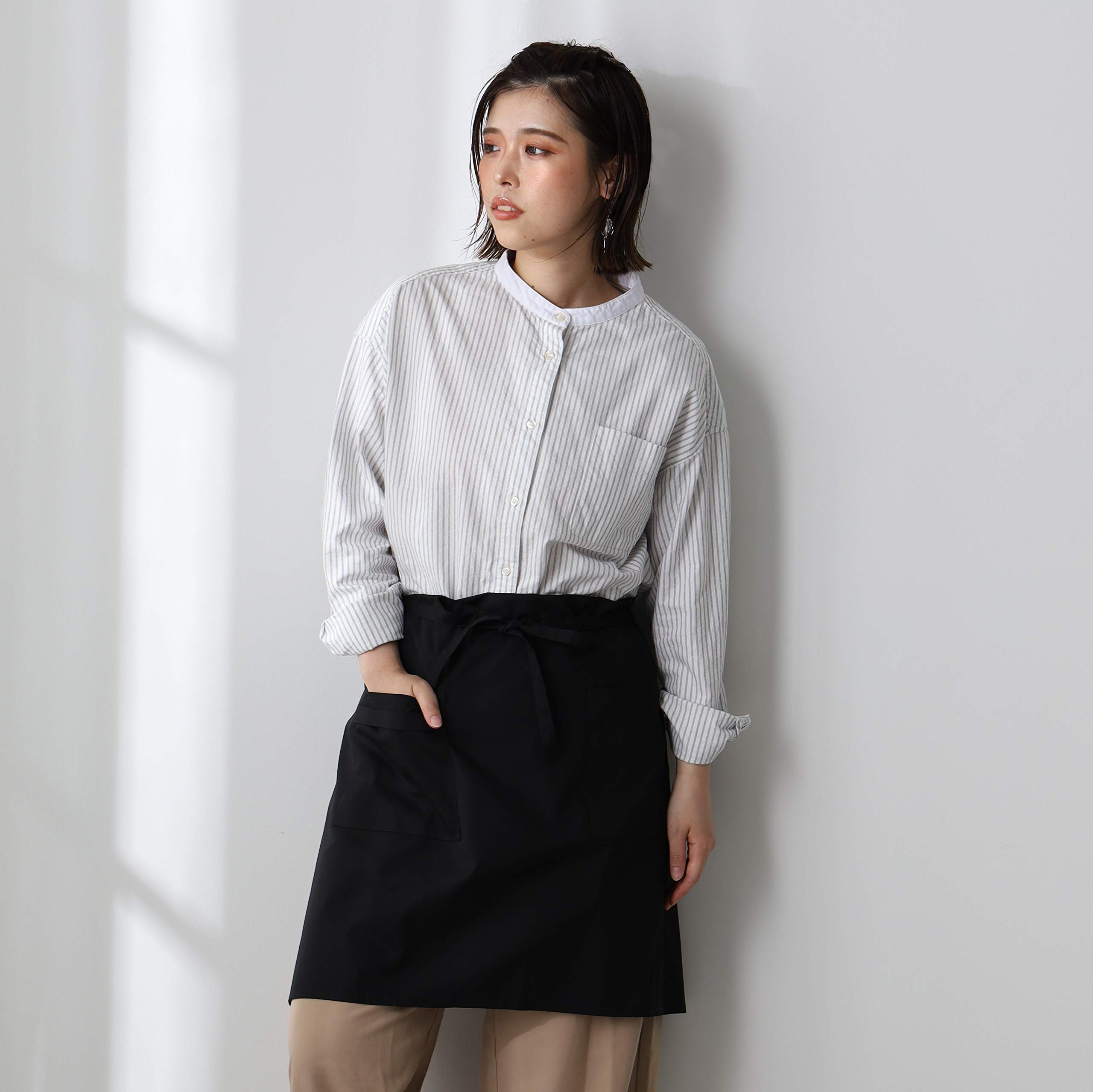 ワンショルエプロン　ブラック ワンショルエプロン ブラック ワンショルダー エプロン」の人気