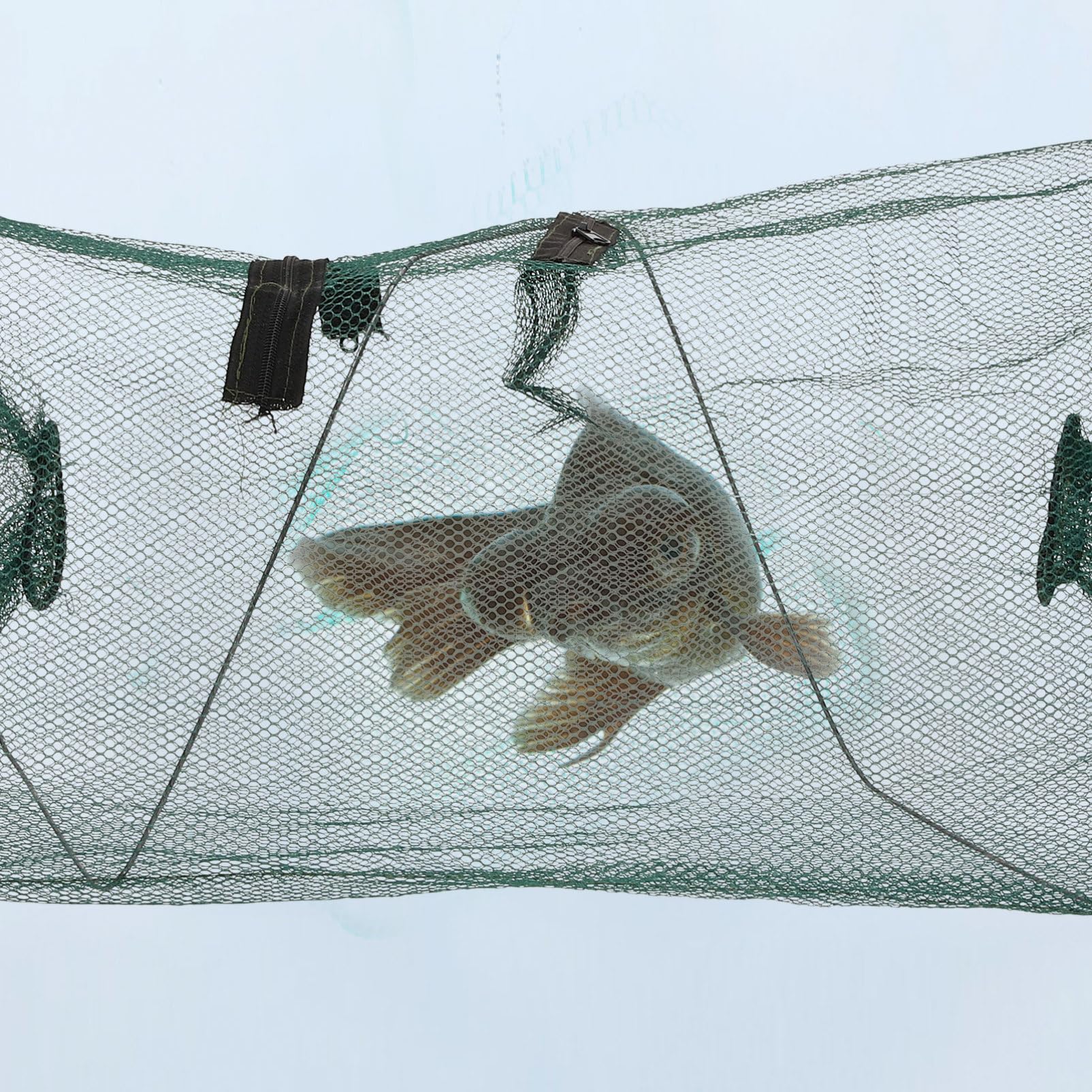 Toyvian Jaula Plegable para Camarones y Peces de Almacenamiento de Nylon Bolsa de Pesca Portátil de Limpiar Grande