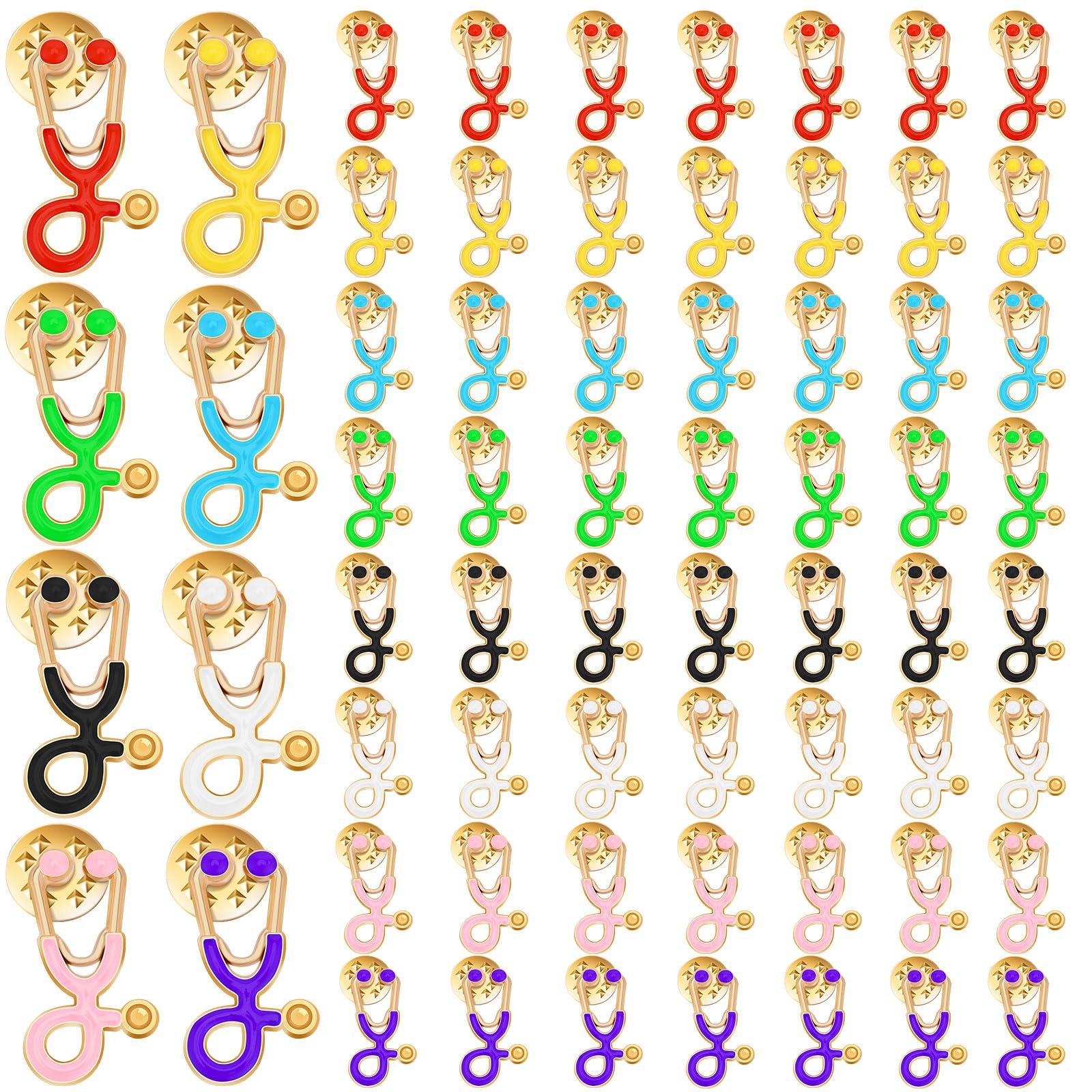 SANNIX 60 spille smaltate per Halloween, assortite, a forma di zucca, fantasma, pipistrello, ragno, scheletro, per vestiti, borse, cappelli, accessori, 30 stili