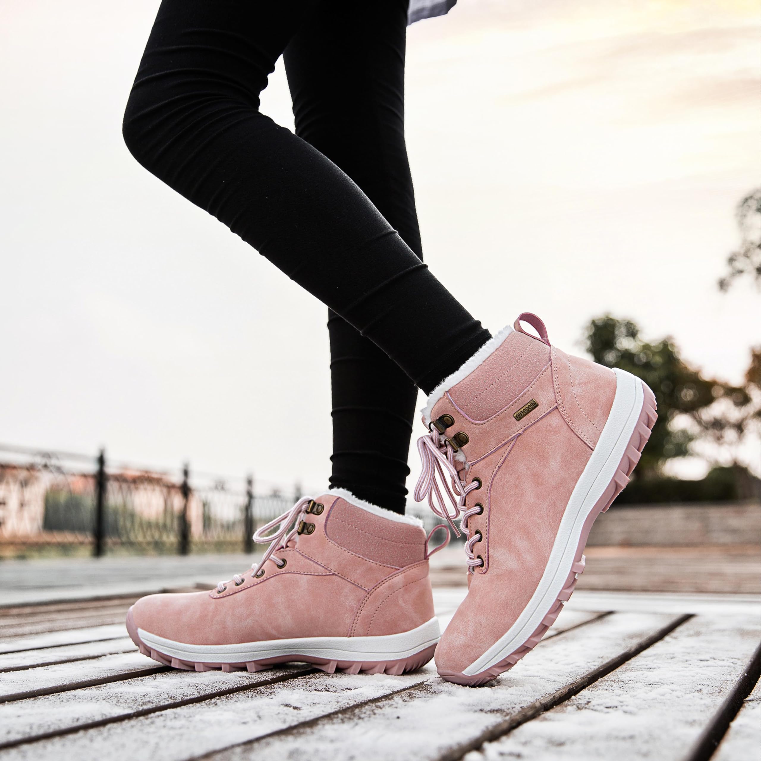 Mishansha Uomo Scarpe Invernali Donna Stivali da Neve Calda Impermeabili Outdoor Sneakers da Trekking Taglia 36-48 EU