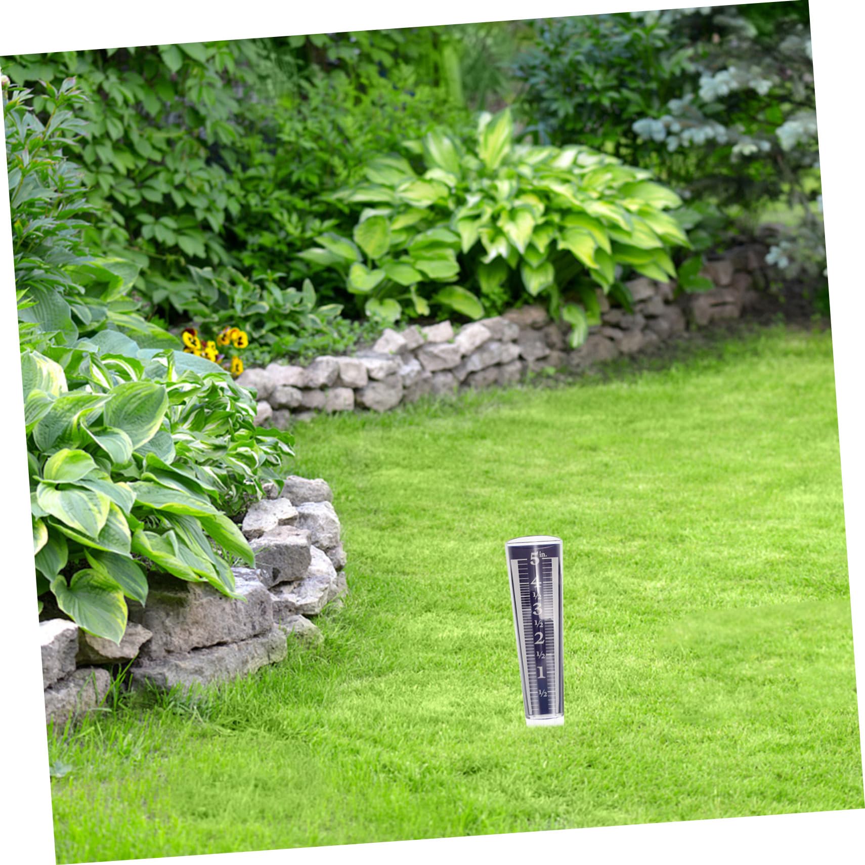 Hemobllo 5stücke Rain Gauge Transparent Niederschlagsmesser Für Garten Außenbereich Präzise Messung Einfache Installation Design Für Und Pflanzenpflege