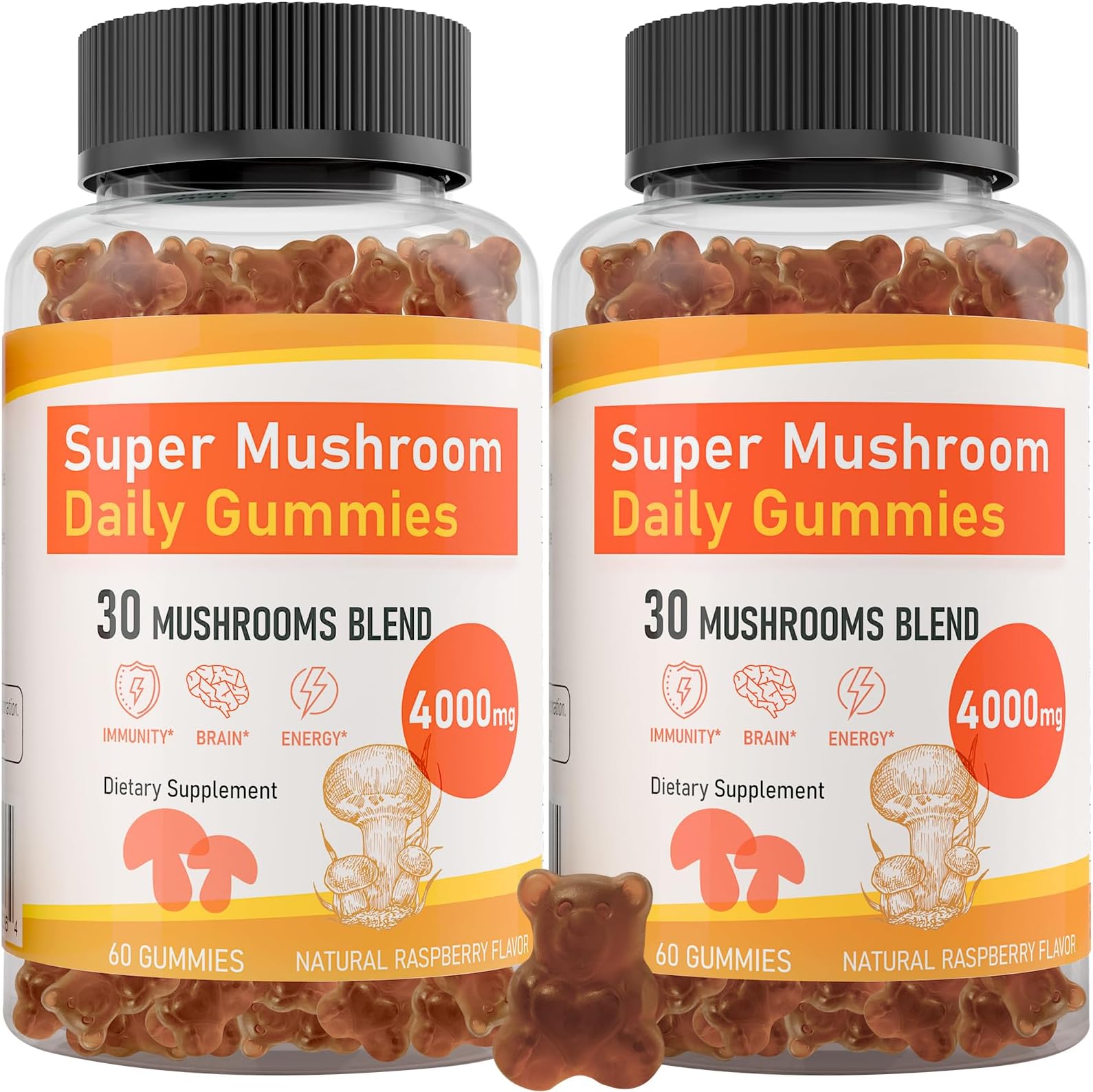 Mushroom Gummies 4000mg 30 Mushroom Blend Gummies with