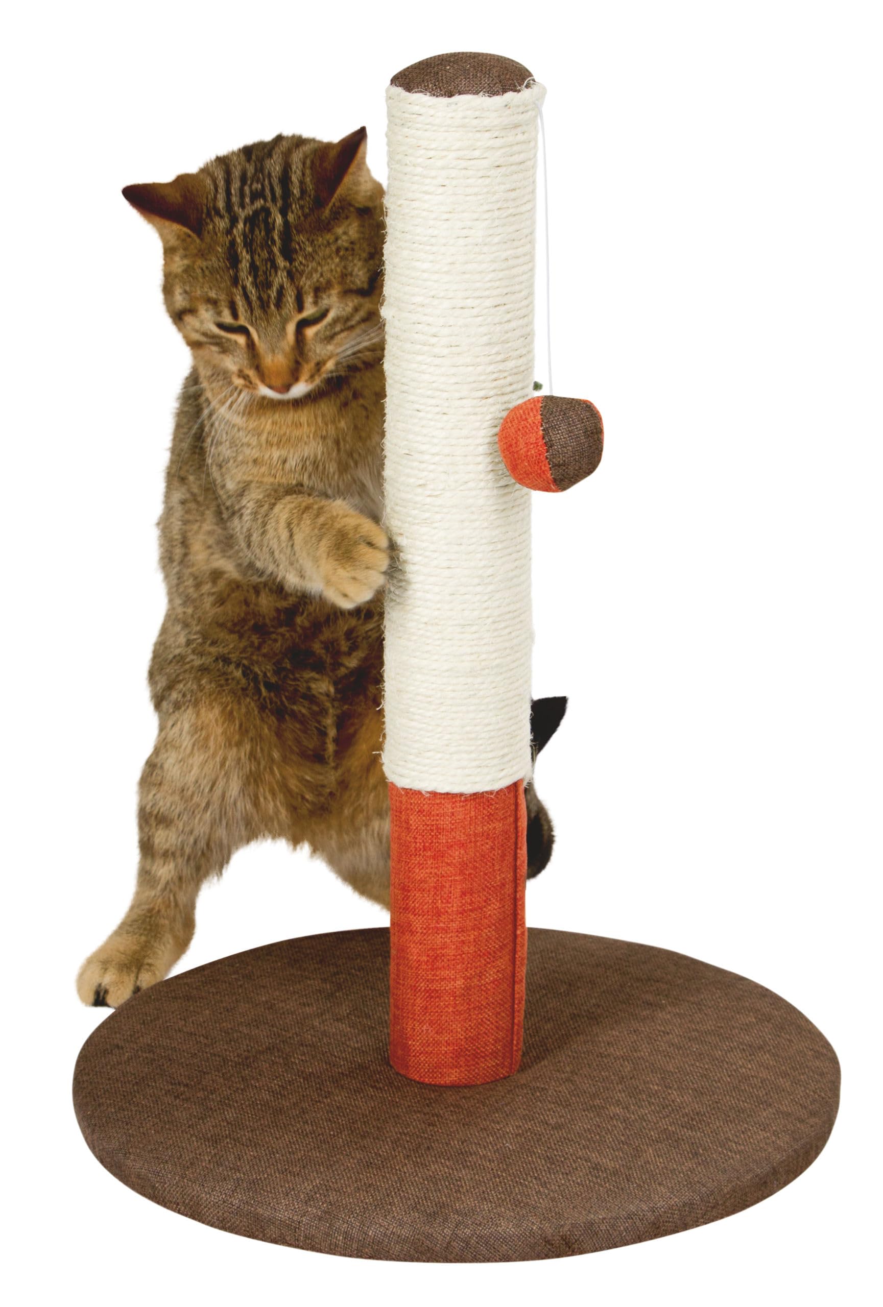 Kerbl Scratching Post Basic Opal, 37 x 37 x 50 cm, Red/Bordeaux/Brown