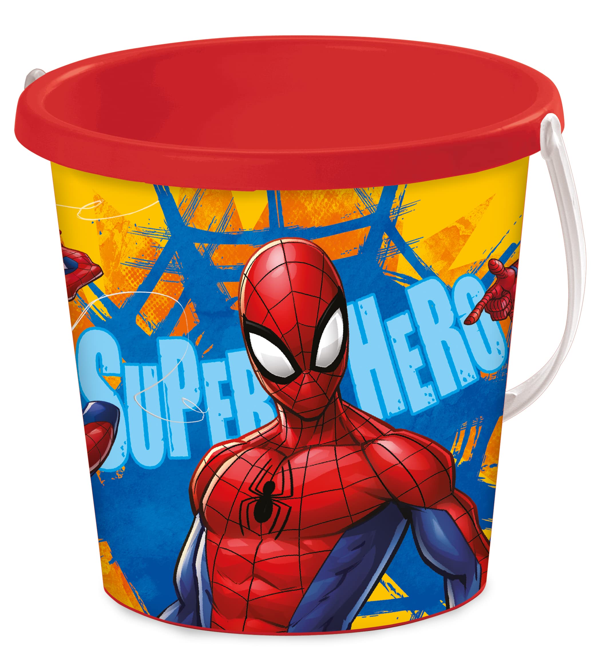 Mondo Toys - BUCKET SPIDERMAN - Cubo de arena ø17 - Juego de playa para niños a partir de 3 años - 28001