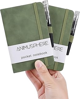 2Pack Pocket Notebook Small Notebook Journal Notebook 4 inches x 5.7 inc...