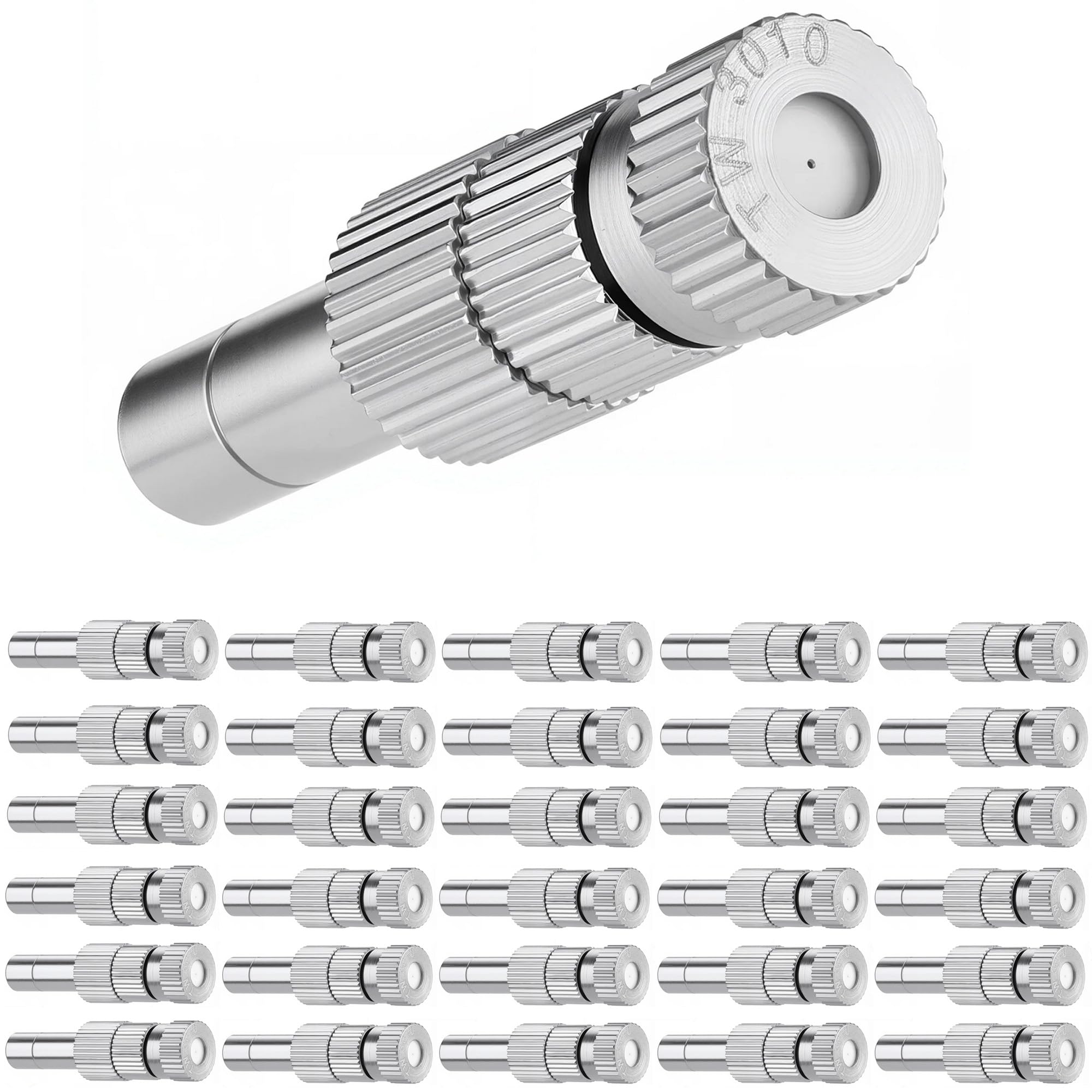 SOHNVWTGD 30 Pcs Brass Misting Nozzles Mister Replacement Nozzles with Fier Mesh Fit 1/4" Water Misting Nozzle Tees, 0.012"/0.3mm Orifice Misting System Heads Sprayer for Outdoor Cooling System