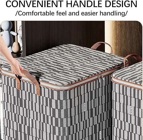 Miniatura 7 de Bolsa de almacenamiento de ropa con tapas, caja de almacenamiento portátil para clasificar el armario, caja de almacenamiento plegable con asas