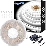 RadiantFlux Lumières de bande led blanc chaud pour la chambre, 16.4ft 300Leds, Dimmable, souple, super lumineux LED Lampes à ruban pour salon, cuisine, Vanity Mirro (utilisation intérieure)