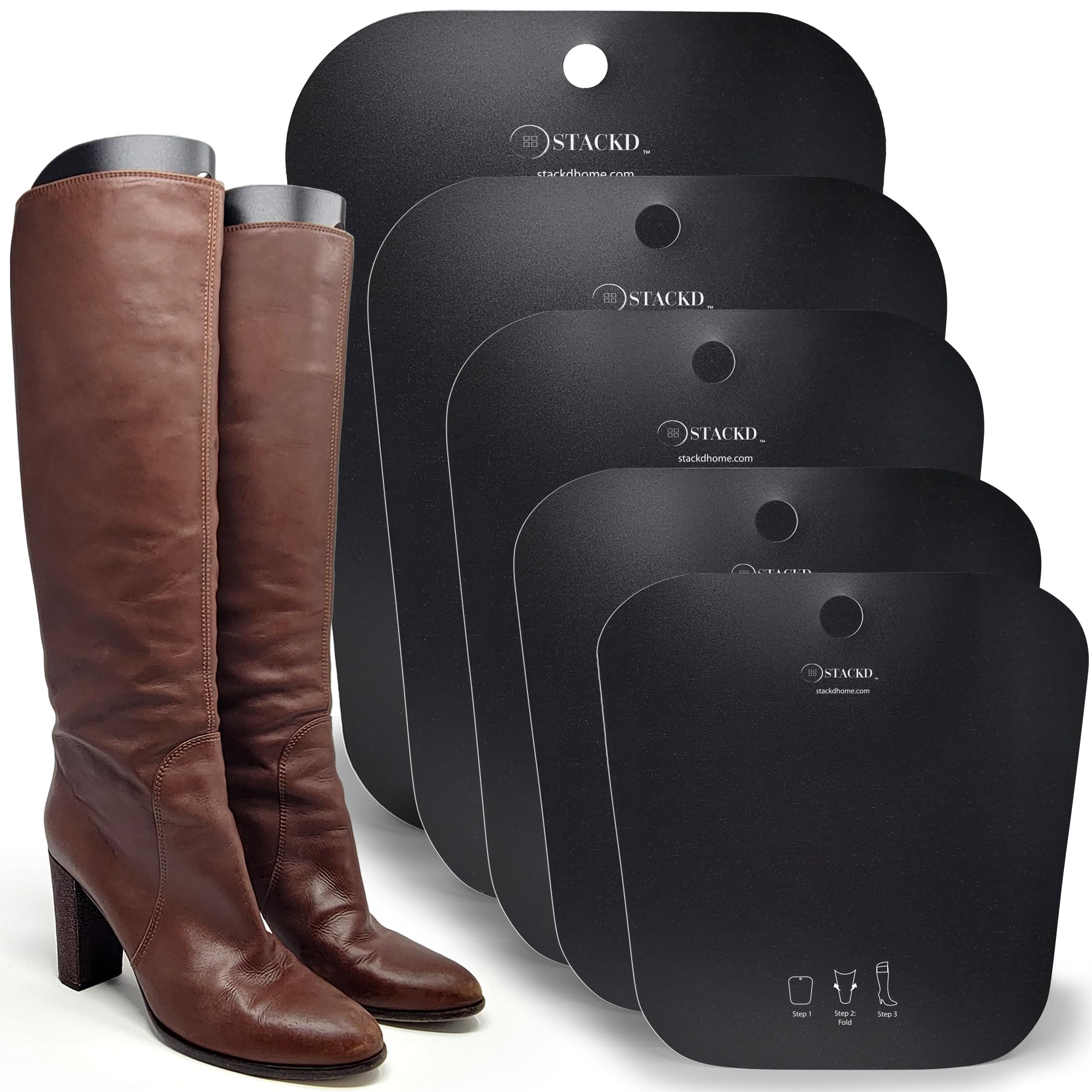 MIMILU10 Pieces (5 Pairs) Boot Shaper Form Inserts. Stand Up Shape Holder For All Types Of Boots