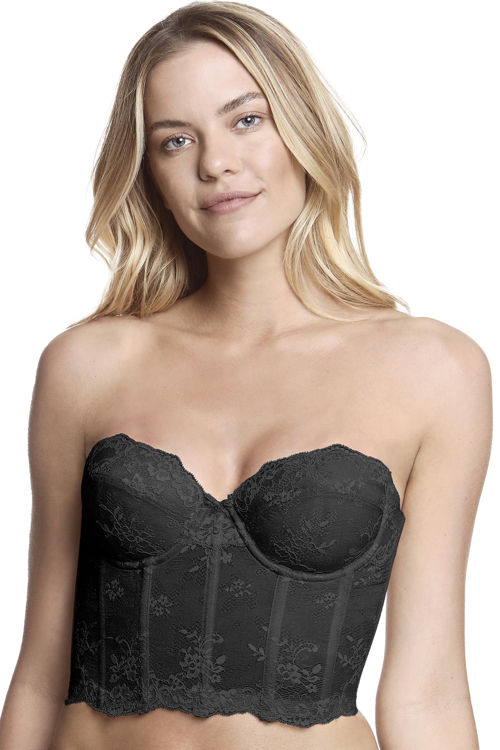 Dominique Tayler Backless Strapless Lace Bra - Ultra Low Back, Memory Foam  | eBay