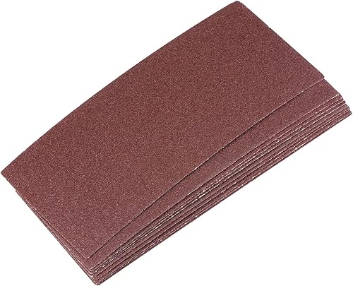 uxcell 10 hojas de lija de grano 40 de 9 x 3.7 pulgadas, hojas de lijado de óxido de aluminio, papel lijador manual para acabado de muebles de madera