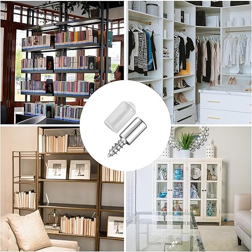 Miniatura 7 de 40 tornillos autorroscantes para estantes de gabinete con mangas antideslizantes, tornillos autorroscantes para gabinete, soporte laminado, soporte