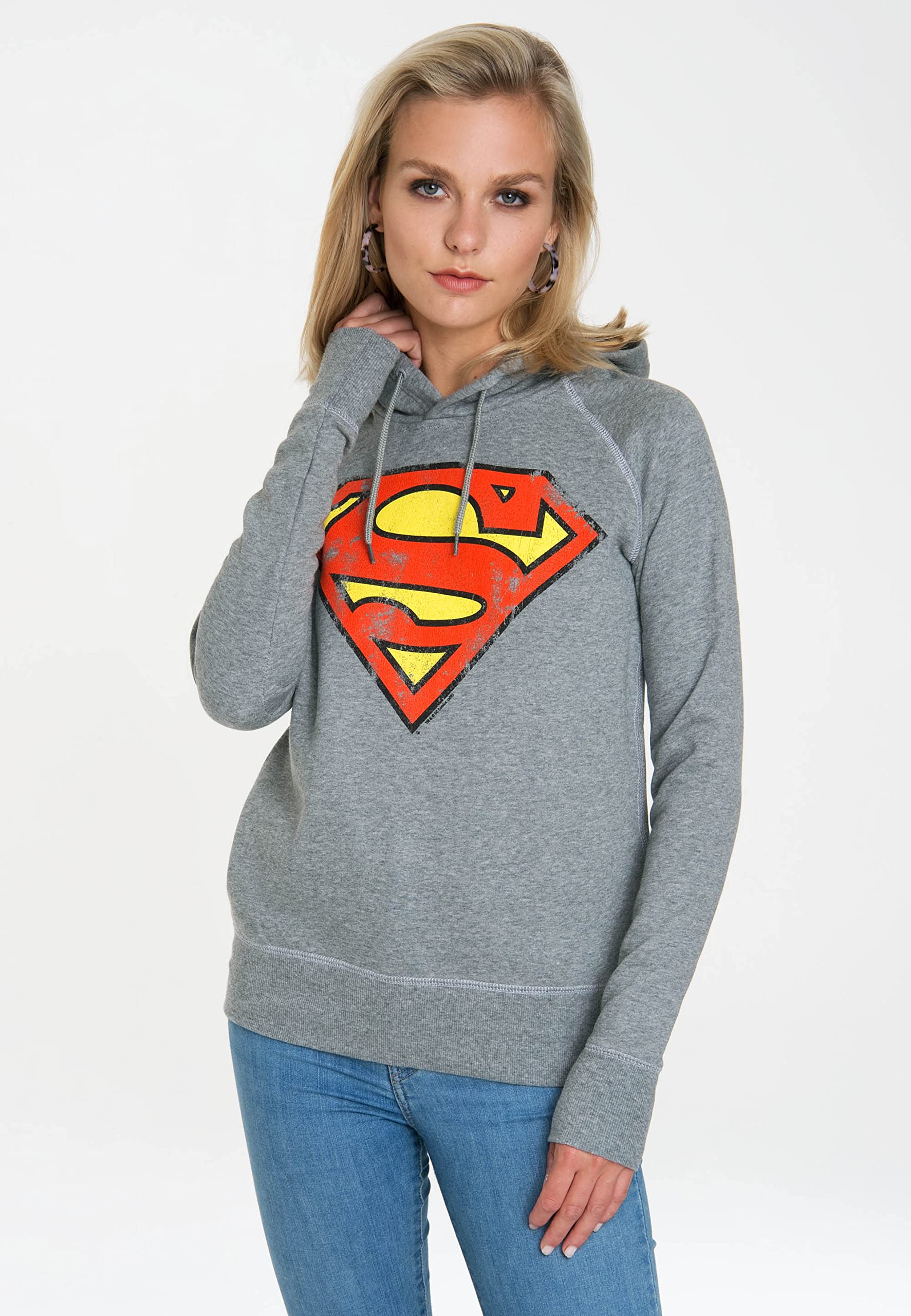 Logoshirt® DC I Superman I Logo I Bluza Z Kapturem I Print I Women's Men | Licencjonowany oryginalny design