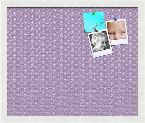 Miniatura 343 de PinPix Tablero de anuncios de corcho de 12 x 12 pulgadas. Este tablero decorativo enmarcado viene con diseño de círculos B W y un marco blanco