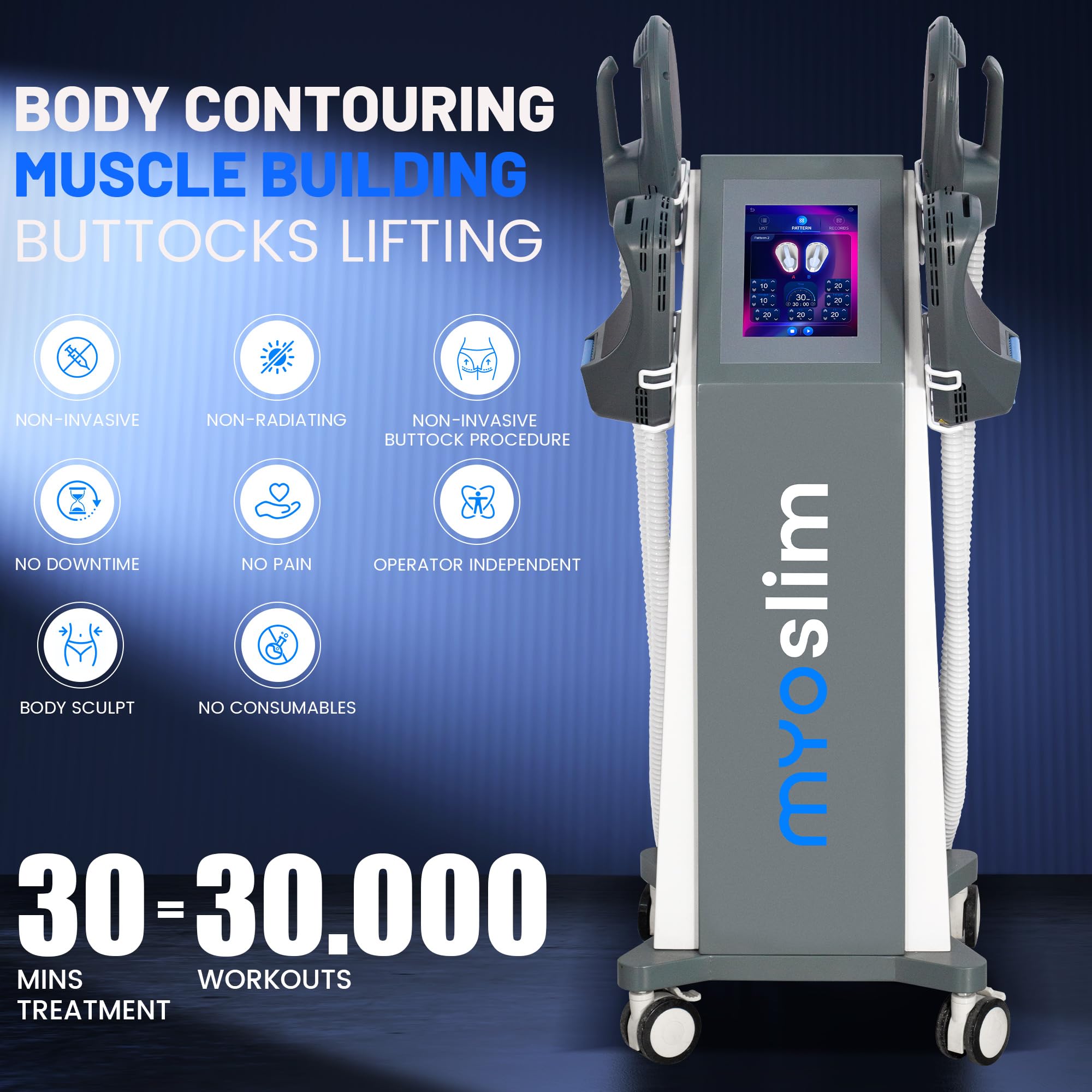 Macchina per Riduzione della Cellulite 15Tesla 6500W Stimolazione Muscolare