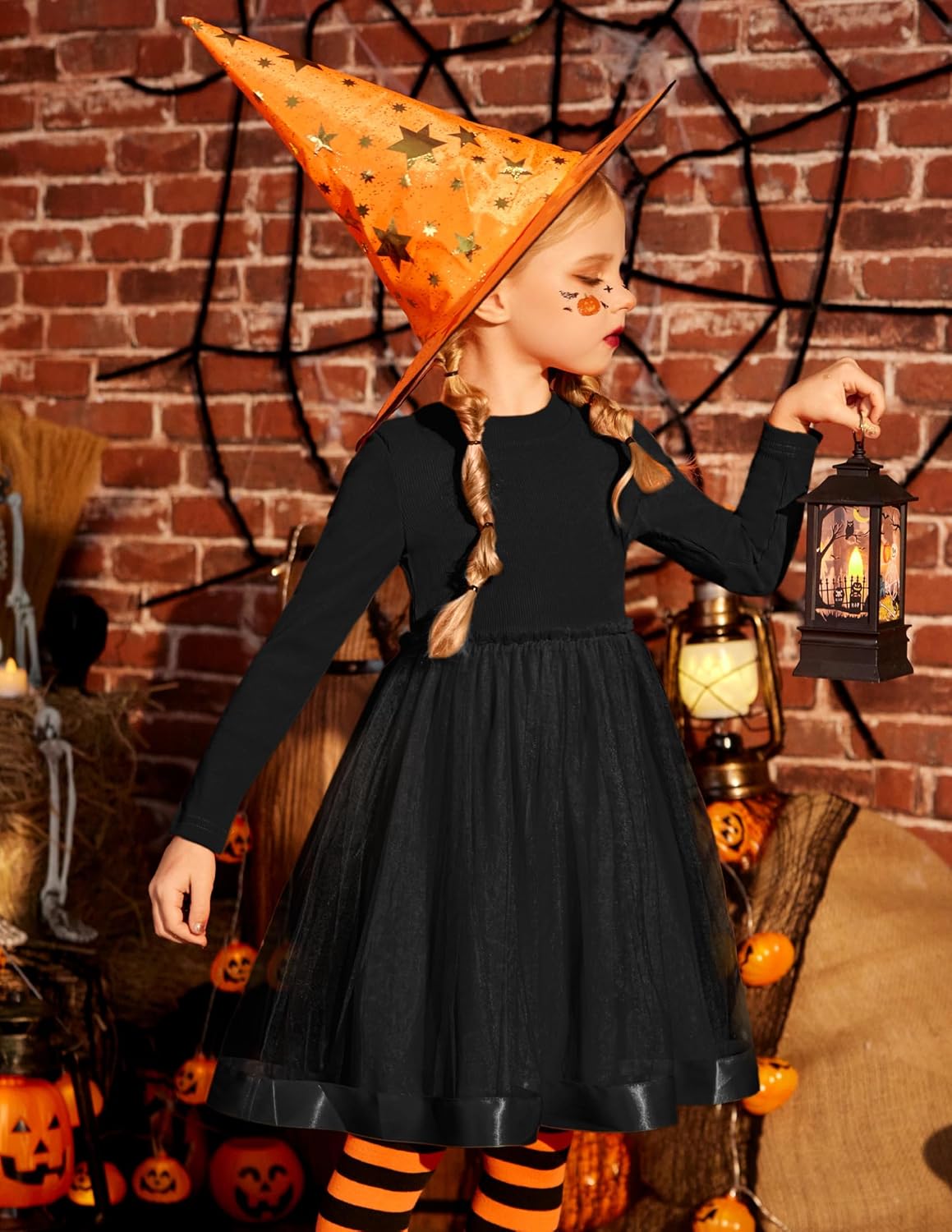 Arshiner Toddler Tutu Dress Little Girls Fall Winter Long Sleeve Holiday Party Tulle Dresses 3-8Y - Image 4