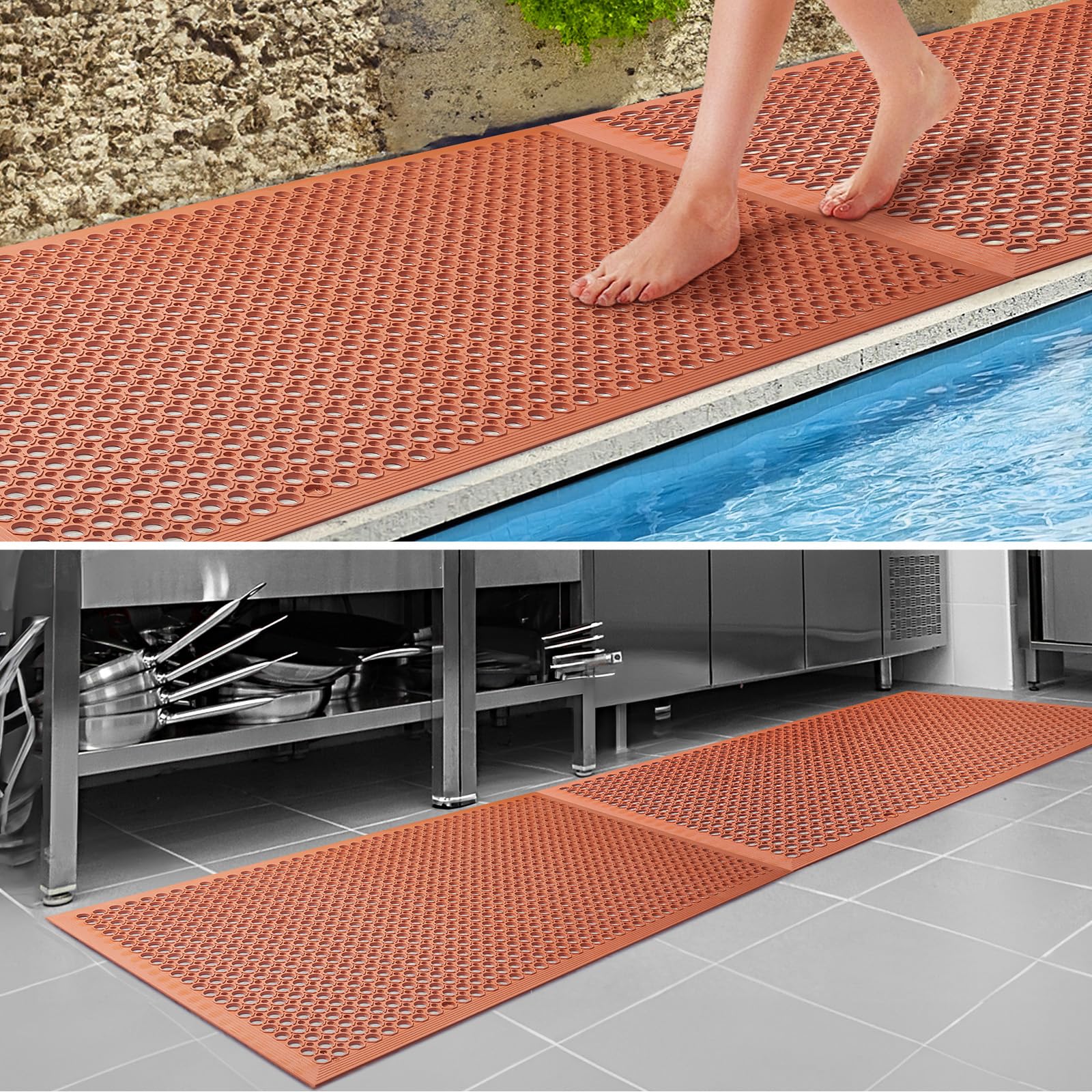 Anti-Fatigue Rubber Floor Mat - NANBOWANG Commercial Grade Grease - View #7