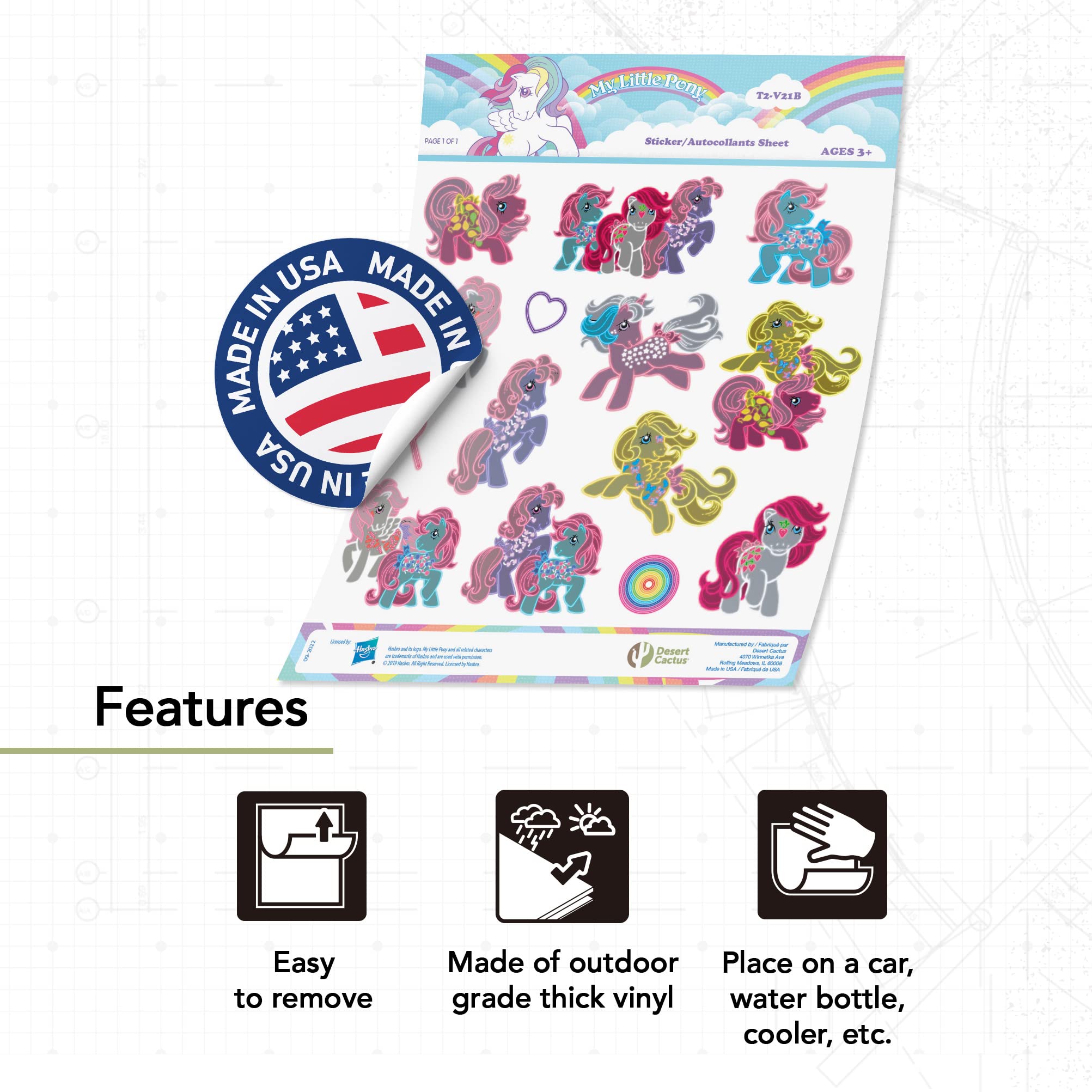 My Little Pony Vinyl Stickers - 15-Pack Waterproof Decals For Laptop, Water Bottle, Car | Officially Licensed - View #3