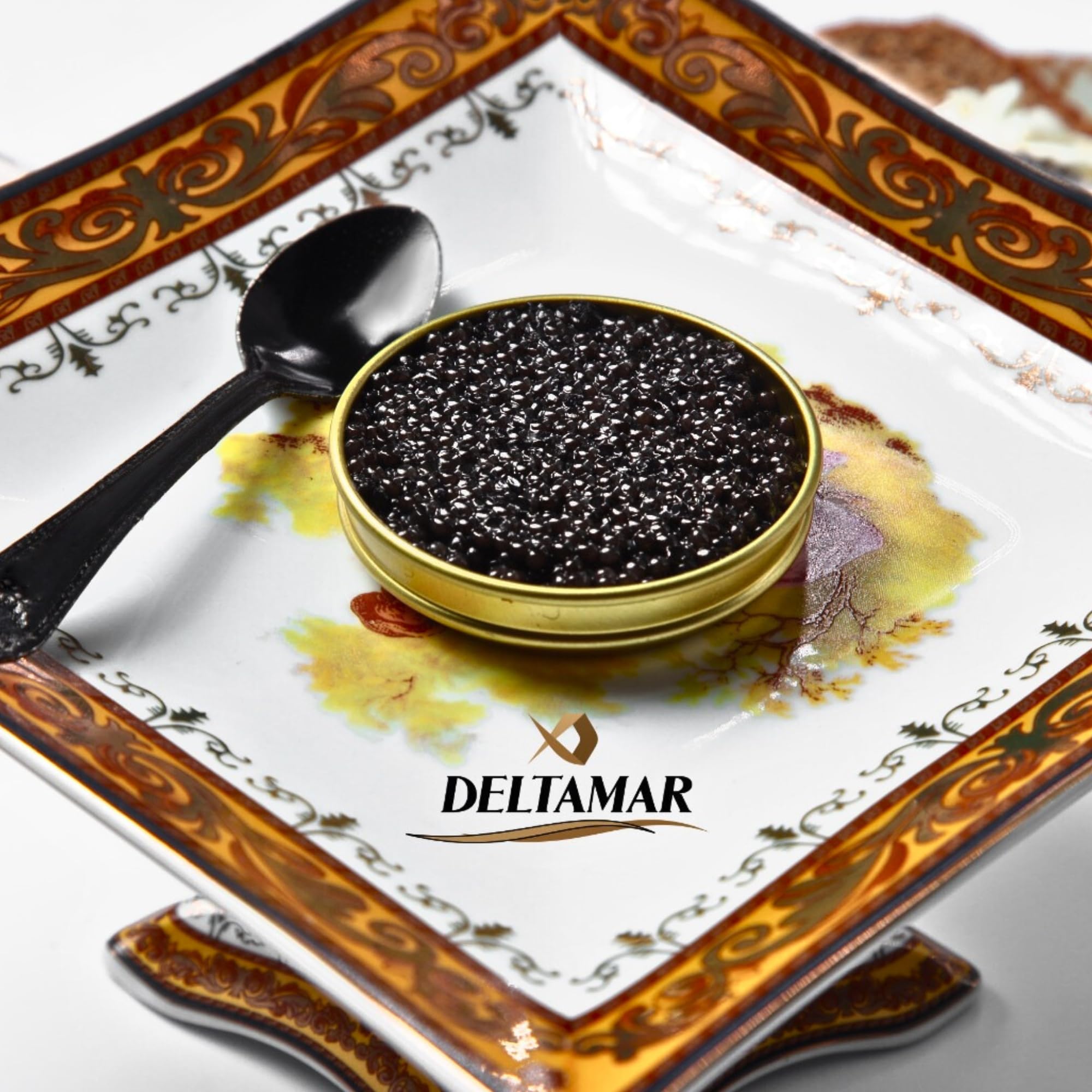 Imperial Caviar - Black Beluga Sturgeon Huso Huso Orginial Beluga Imperial Finest Caviar - Premium Quality Siberian Caviar - Authentic Deltamar CITES Certified (30 gm)