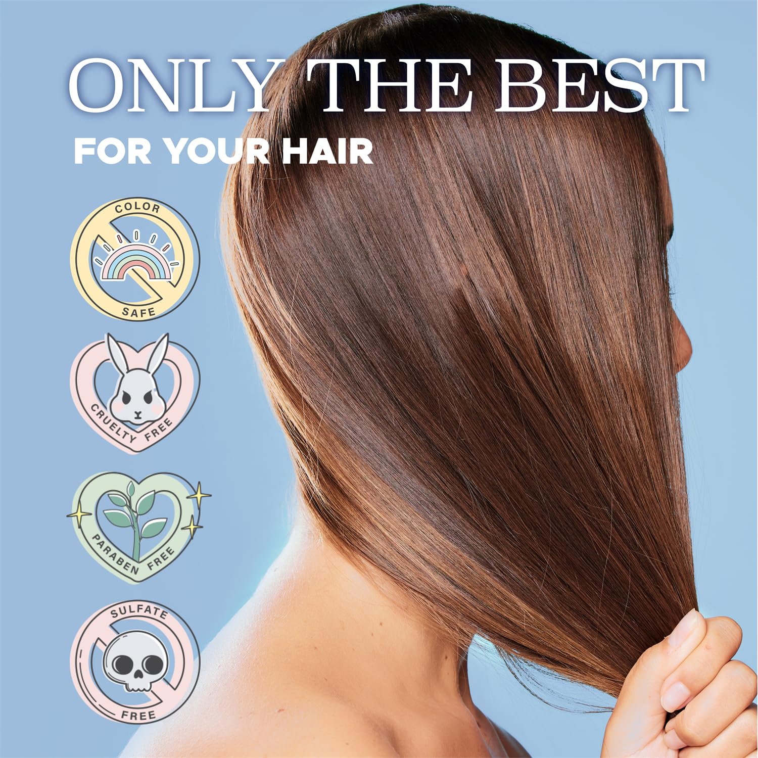 Luseta Hyaluronic Acid Moisturizing Shampoo & Conditioner Set for Dry and Damaged Hair, Sulfate Free Shampoo and Conditioner for Women Infused with Argan Oil and Shea Butter Paraben-Free2 x 16.9oz - Image 6