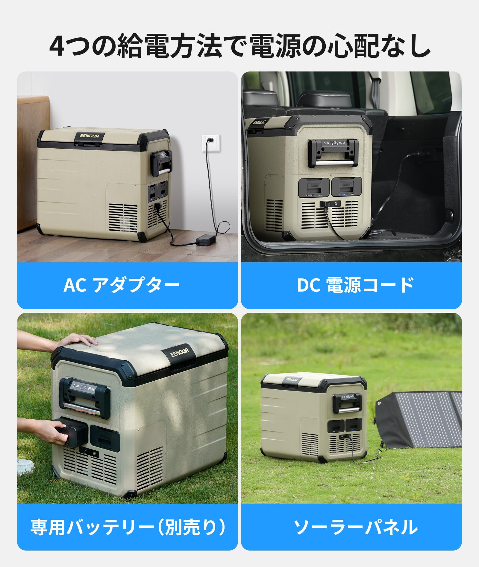 Amazon.co.jp: EENOUR 車載冷蔵庫 D45 45L -20℃～10℃ バッテリー内蔵 