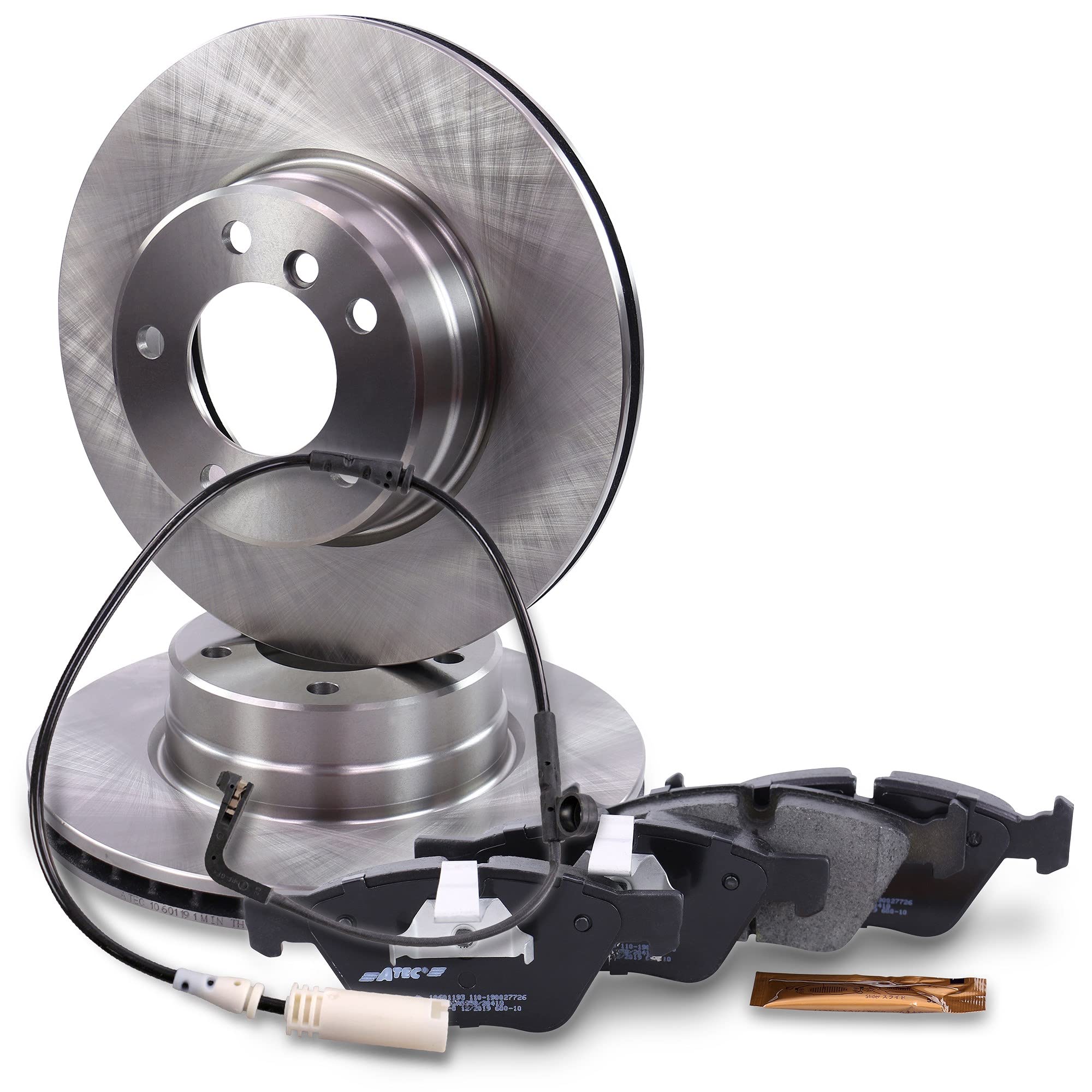 ATEC GERMANY Juego de frenos eje delantero incl. discos de freno Ø 310 mm ventilados + pastillas de freno delanteras Compatible con BMW Serie 5 (E60), 5 Touring (E61)