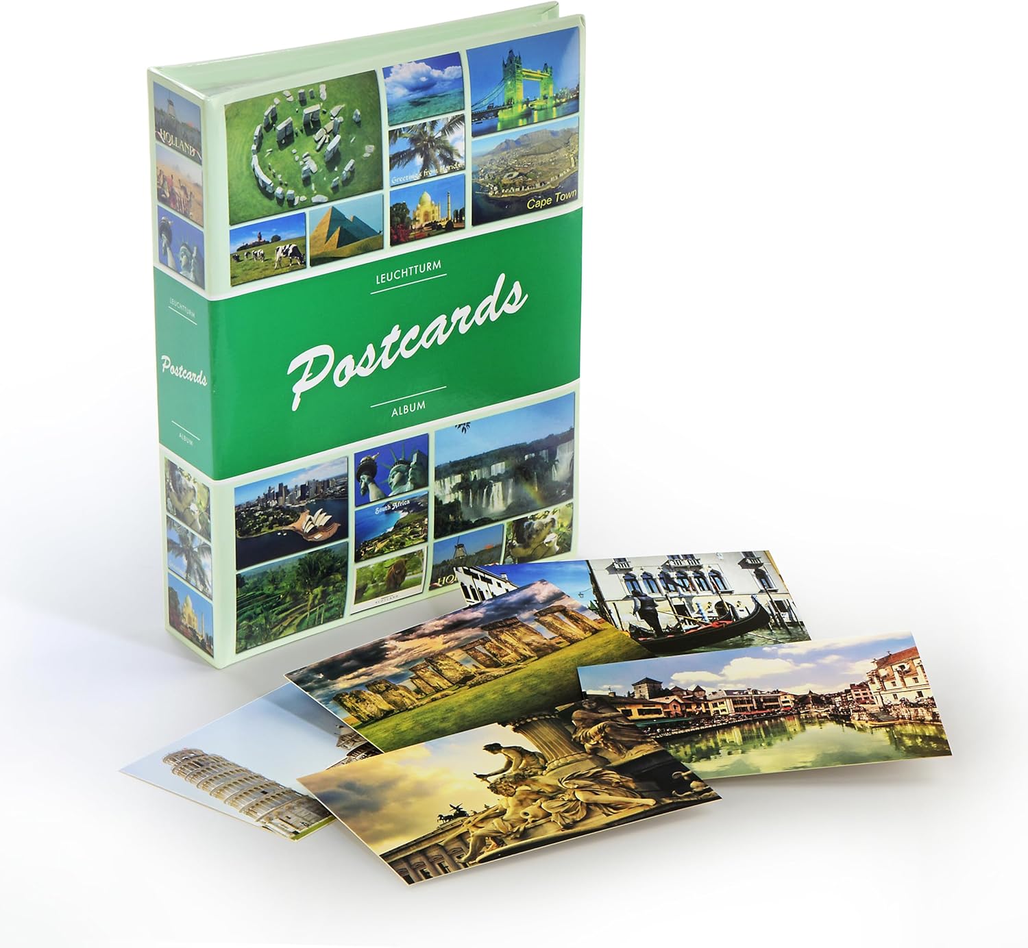 LIGHTHOUSE - Display Album for 100-200 Postcards - 50 Inbound Sheets made from Acid-Free Polypropylene to hold up to 4 Postcards Each 6" x 4" Postcards (10 5/8" x 8 1/8" x 2")