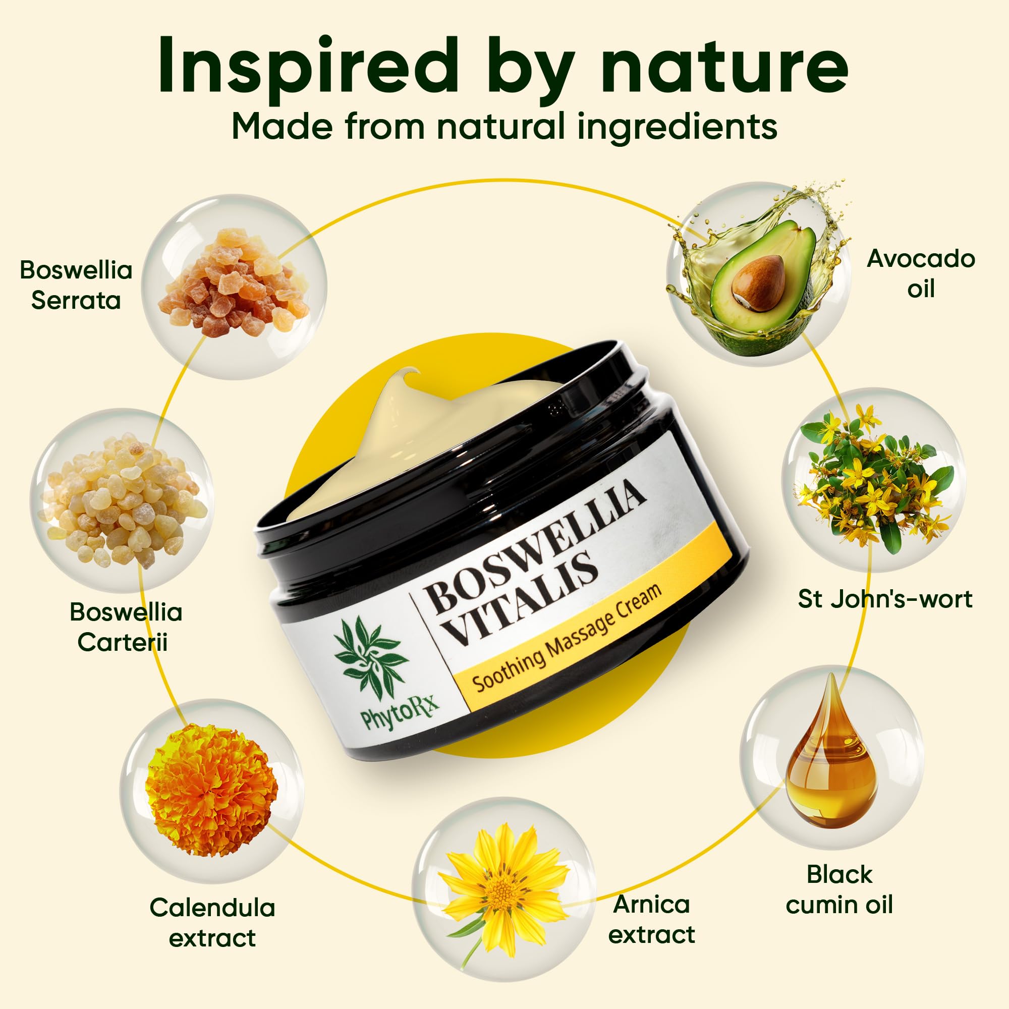 Krem kadzidłowy 100 ml z Boswellia Serrata & Carterii Highligh: wysoka dawka, bardzo mocna, do stawów i mięśni, maść kadzidła