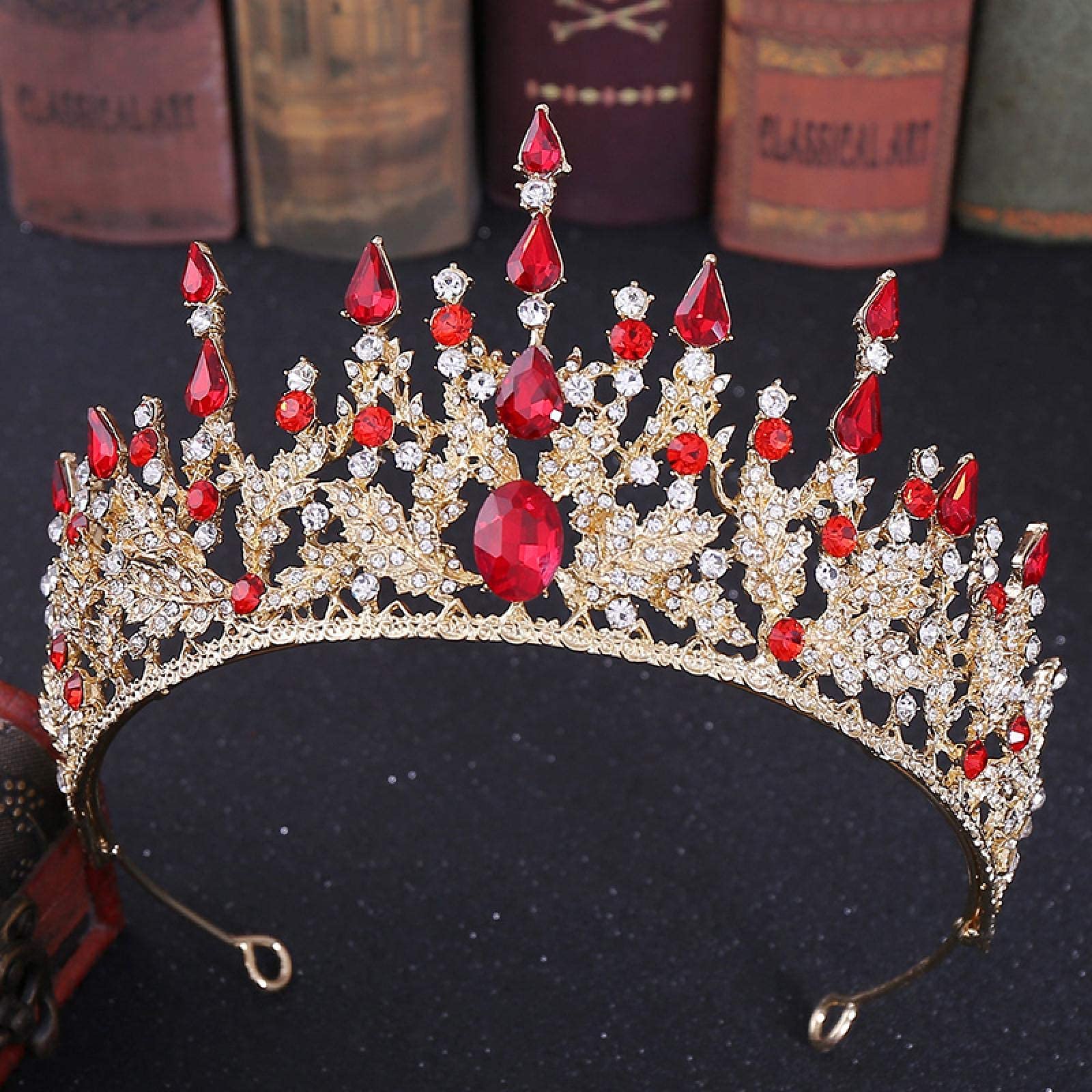 Gioielli per Capelli Corona Diademi da Donna Barocco Vintage Cristallo Strass Diademi E Corone