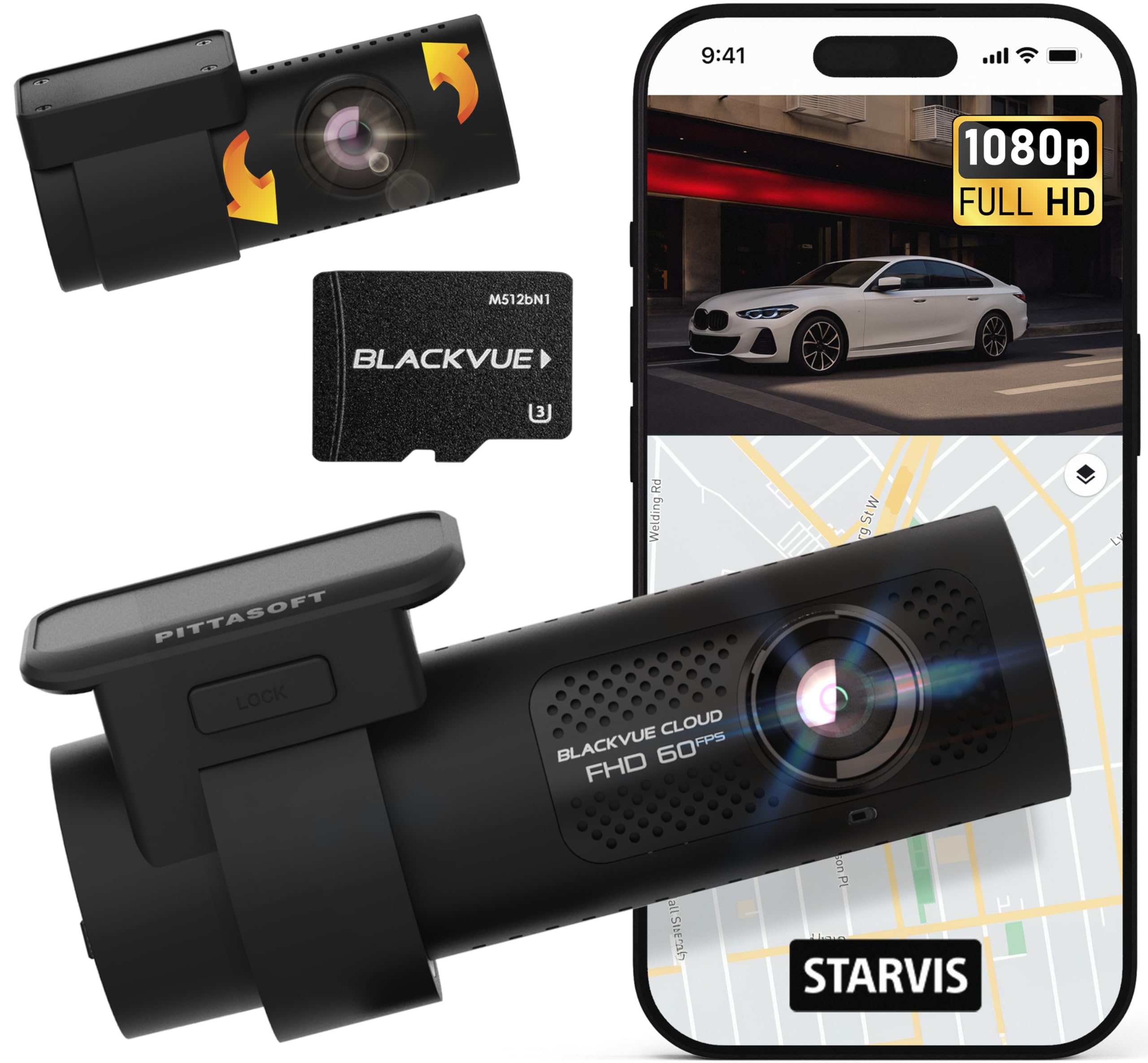 BlackVue DR770X-2CH 128GB | Dual-Full HD Cloud Dashcam | Built-in Wi-Fi, GPS, Parking Mode Voltage Monitor | Optional LTE | Mobile Hotspot | Dashcam Front and Rear Camera