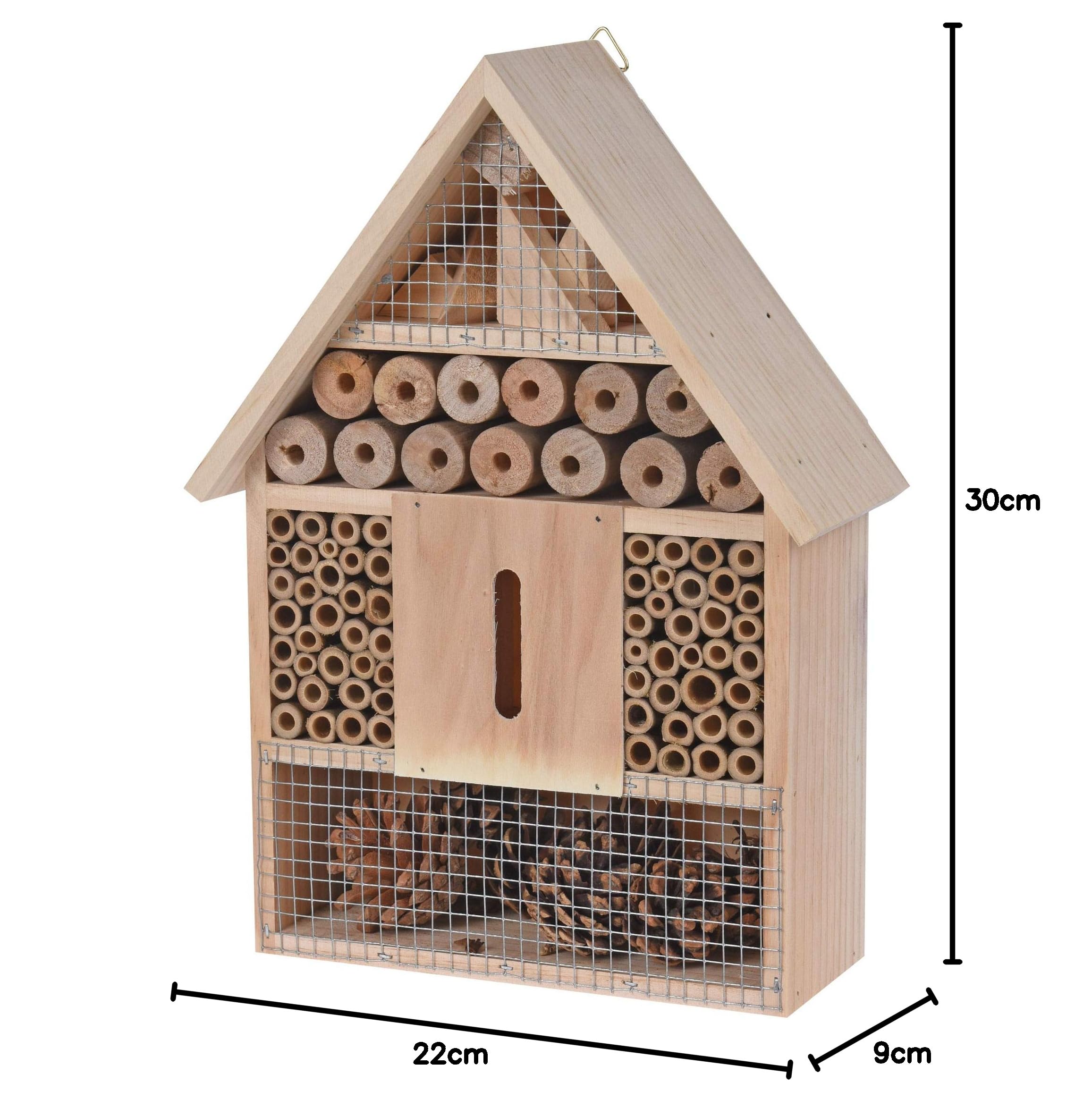 Wildlife Friend | Insectenhotel XL met voet & zink dak - onbehandeld