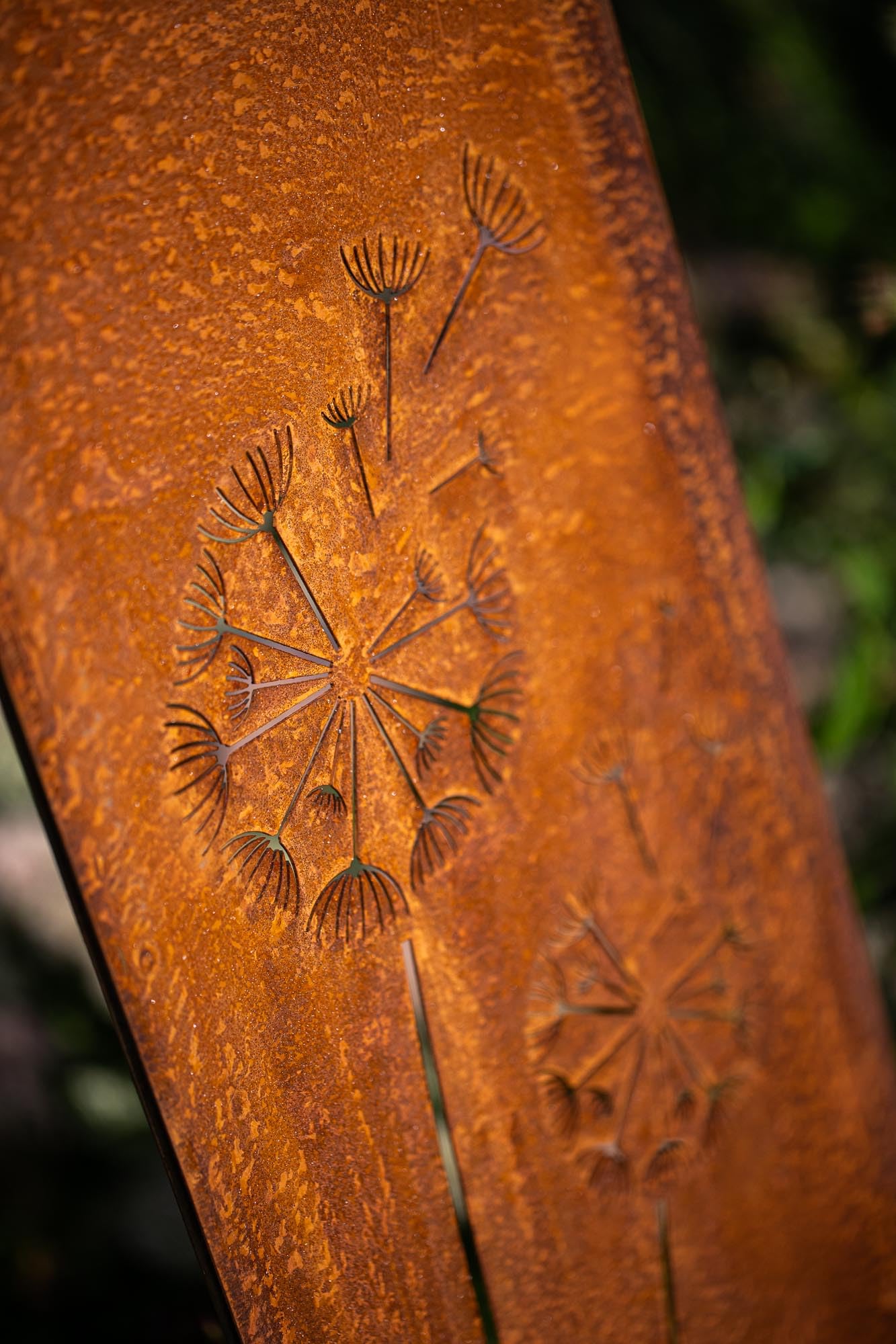 Schild Spruchtafel Gartenschild Edelrost rostige Gartendeko 115cm Edelrost Gartenstecker Rost Pusteblume