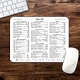 (Universal M/Intel Ultimate Mac OS Keyboard Shortcut Reference Guide v2.0 Mouse Pad - Premium Laminated Non-Slip Rubber (White)