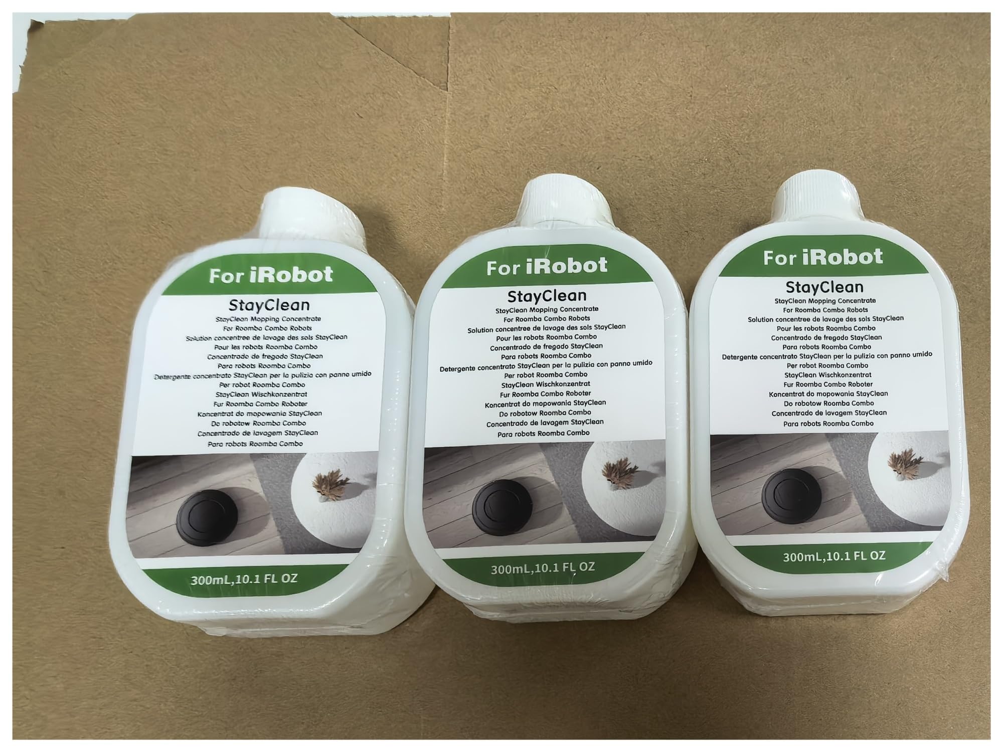 Liquido lavapavimenti multiuso da 300 ml. Compatibile con Roomba S9 Plus (9550) / 861(3pcs)