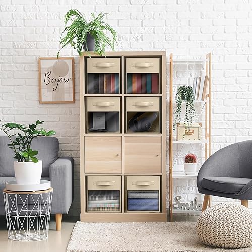 Miniatura 2 de Sorbus Contenedores de almacenamiento de 11 pulgadas con ventana transparente, 6 cestas plegables para organizar ropa, juguetes, libros, cubos de