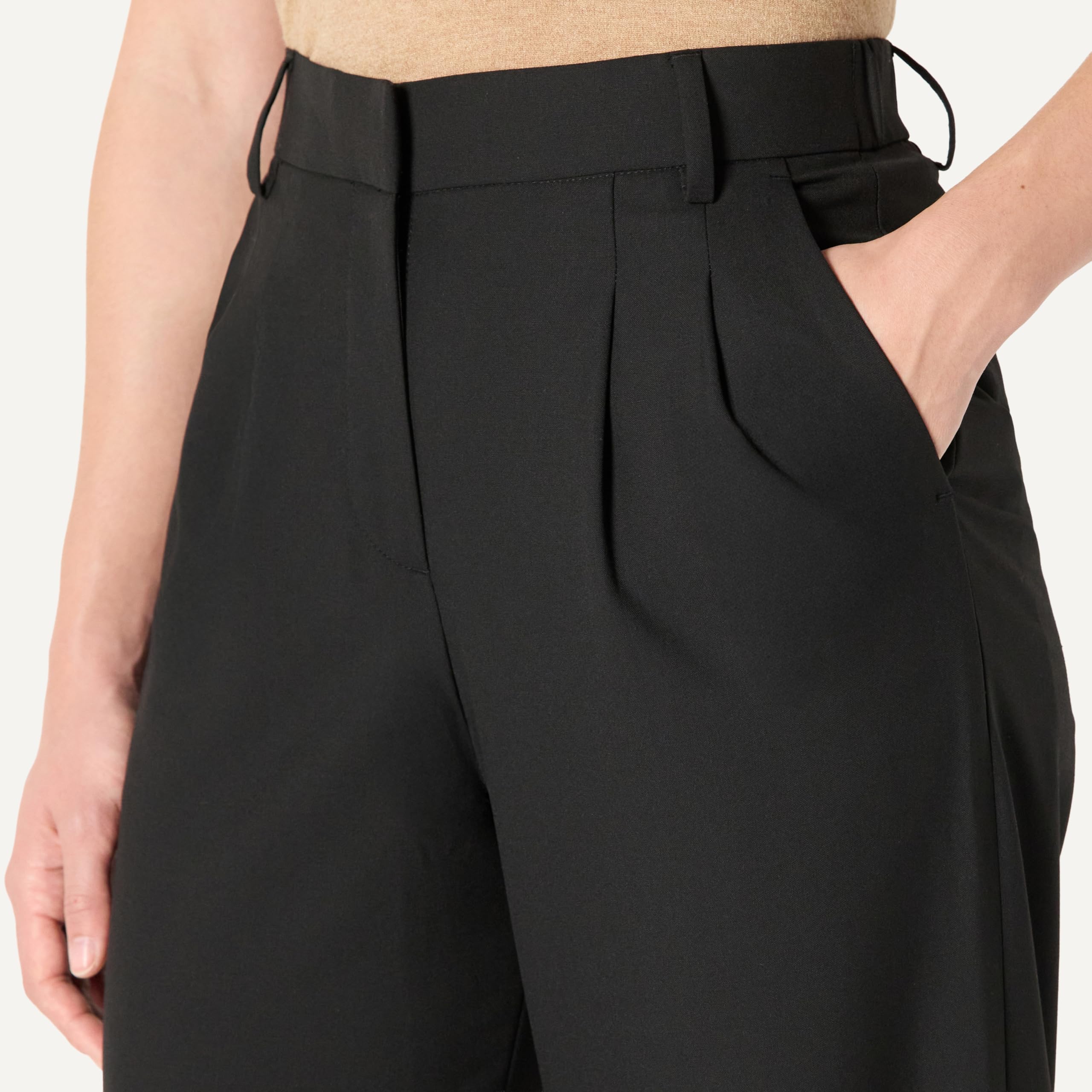 Amazon Essentials Mujer Pantalón de Vestir de Longitud Completa de Ajuste Relajado