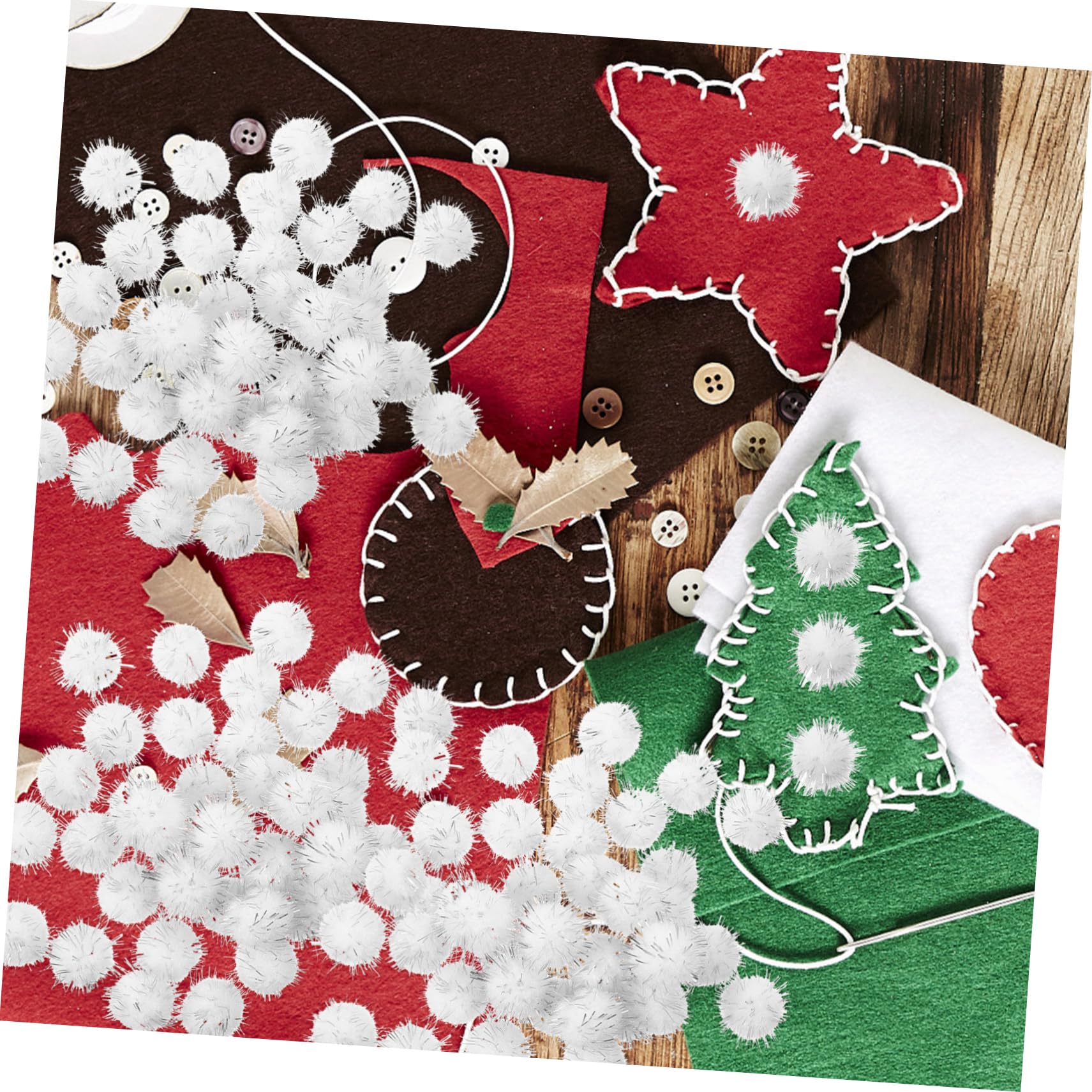 Pompon 2000 Pezzi Mini Pompon Lucidi Per Decorazioni Artigianali Soffici Per Cucire