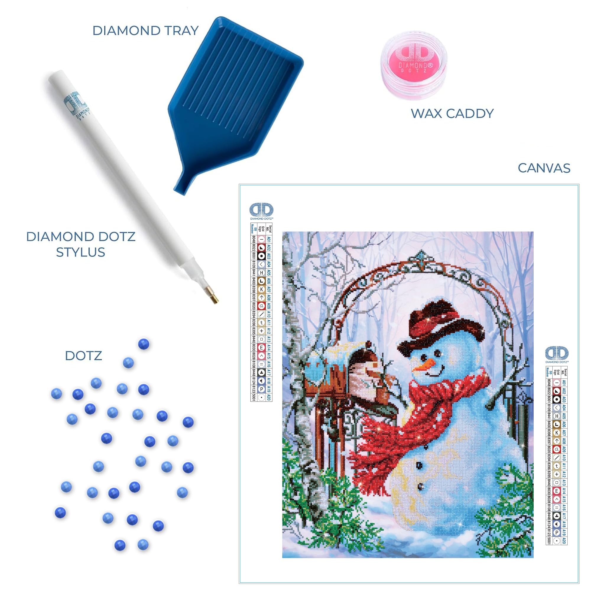 Pracht Creatives Hobby DD12-017 - Statuetta decorativa a forma di pupazzo di neve con diamanti brillanti, ca. 50 x 62 cm, per dipingere con diamanti, nuova e creativa.