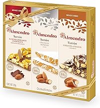Turron Turrones From Spain, El Almendro Turrones De Chocolate Crocanti, Crunchy Almond Duro, Caramel & Sesame Holiday Variety Christmas Candy Brittle